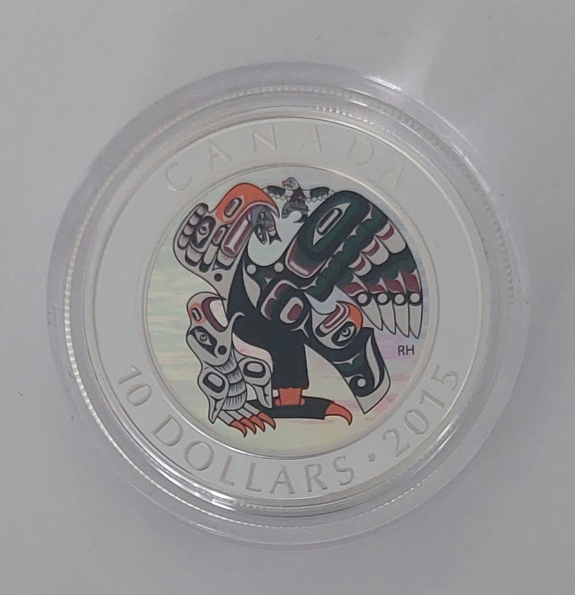 2015 $10 Silver Coin - First Nations Art: Mother Feeding Baby - photo 3