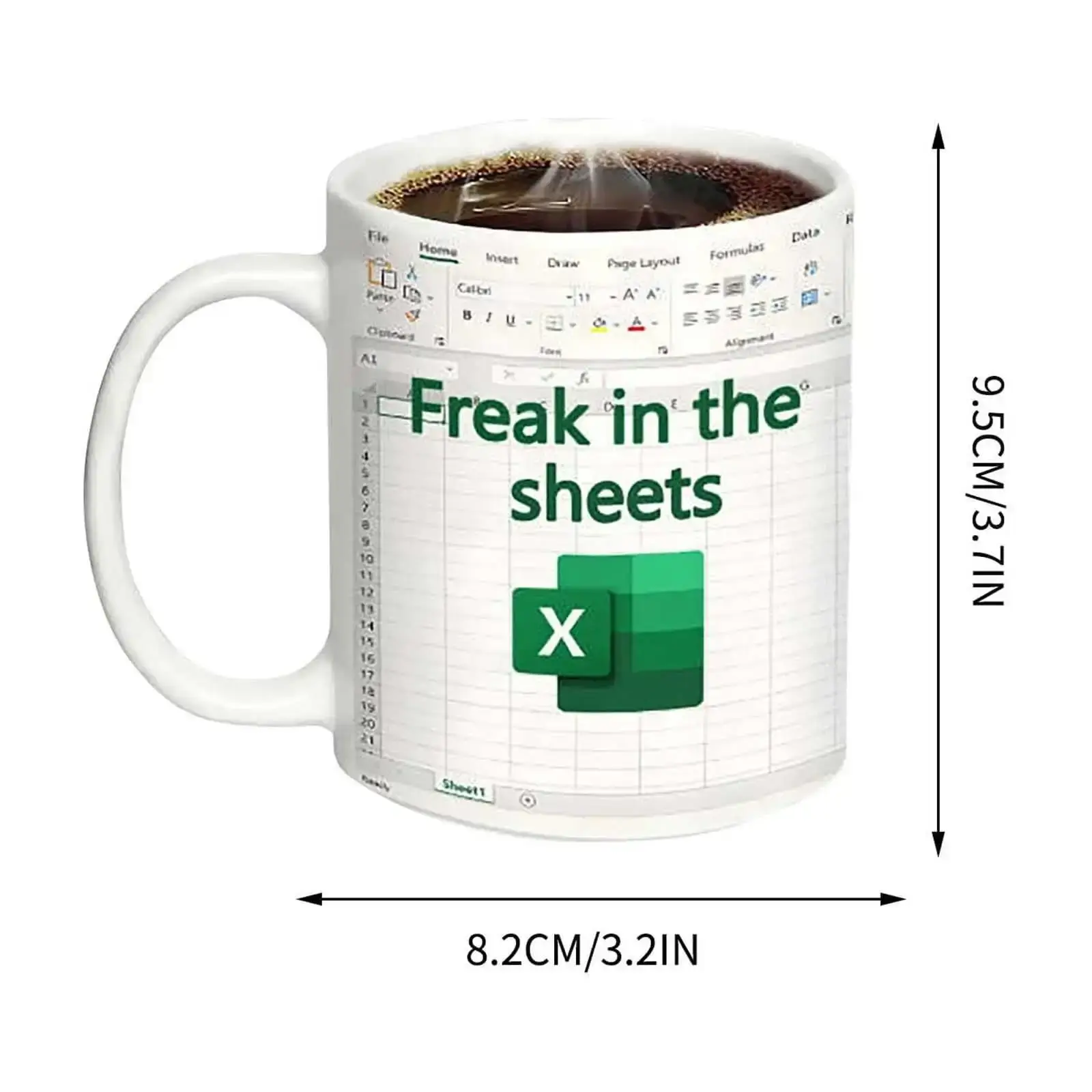 Funny Excel "Freak in the Sheets" Mug - photo 5