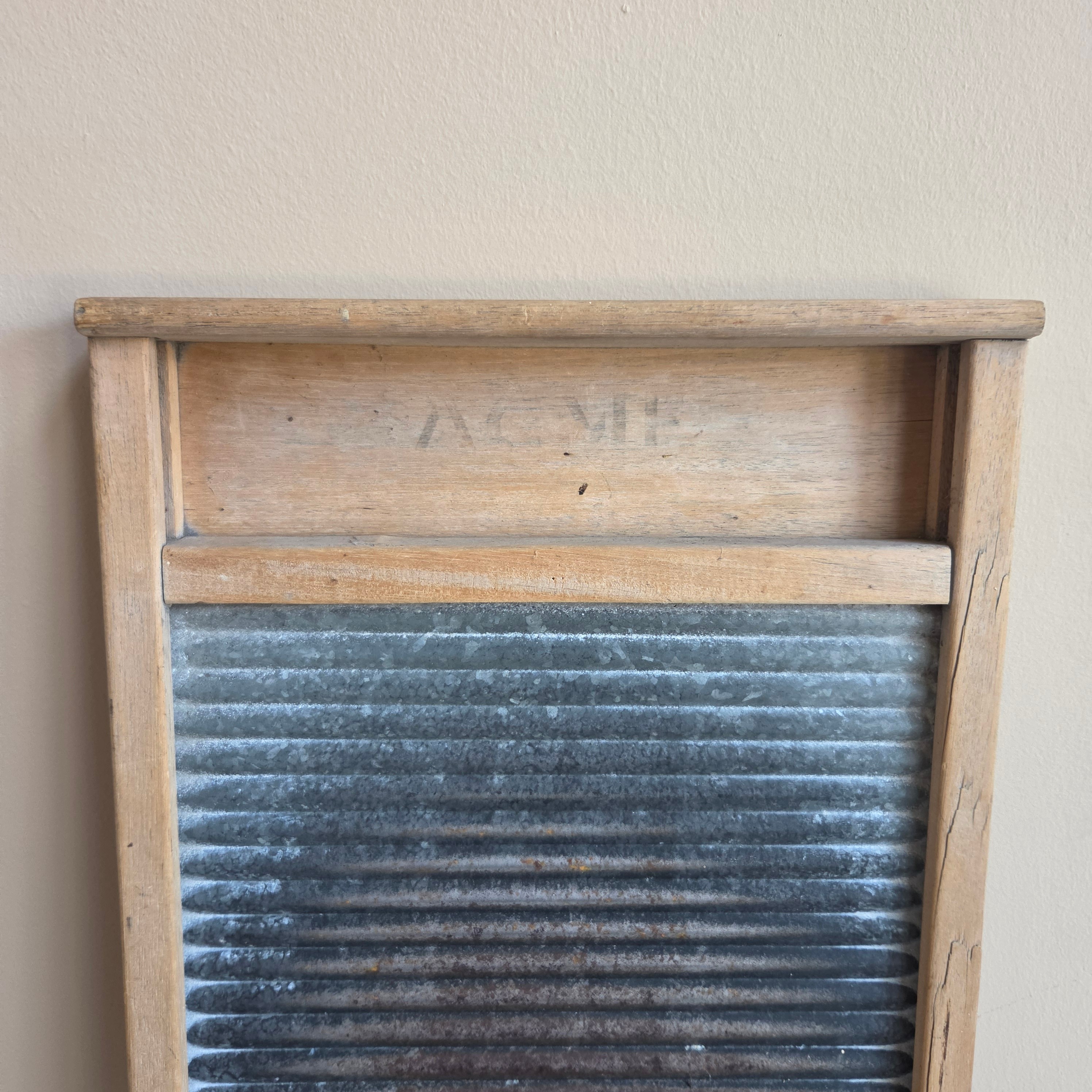 Washboard - ACME Antique Wood & Metal Washboard - Pre-Loved! 🧽 - photo 2