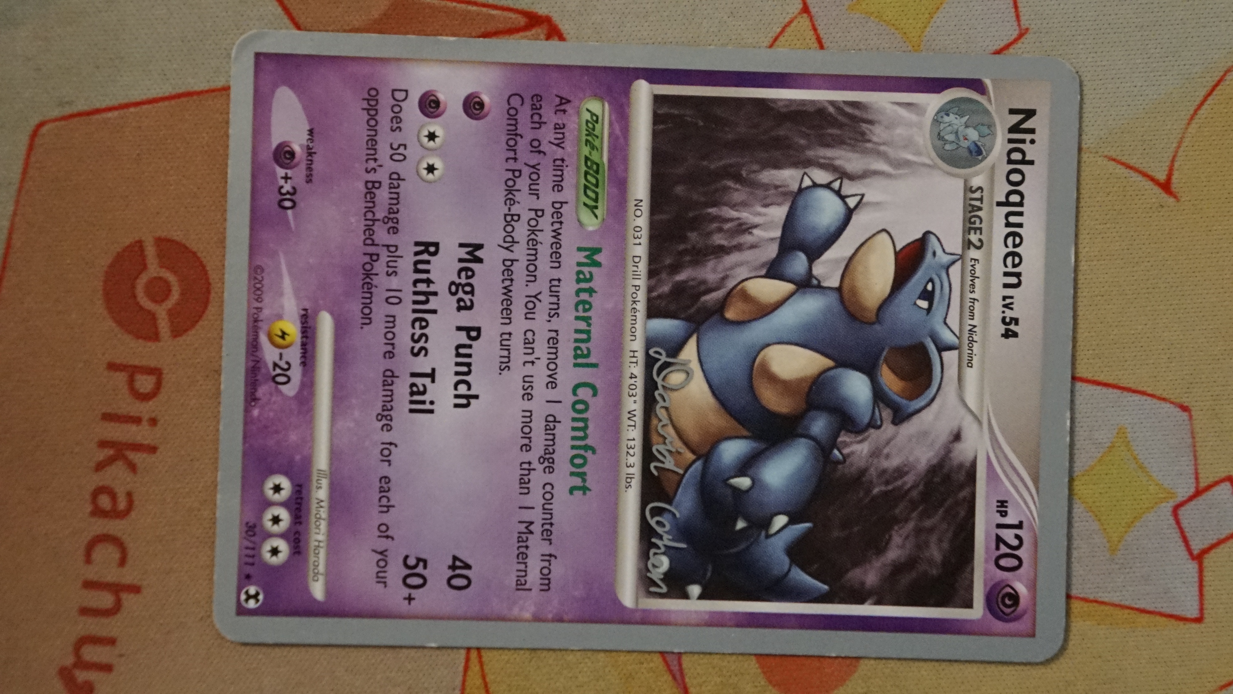 Pokemon Nidoqueen 30/111 World Championships 2009 Deck LP - photo 3