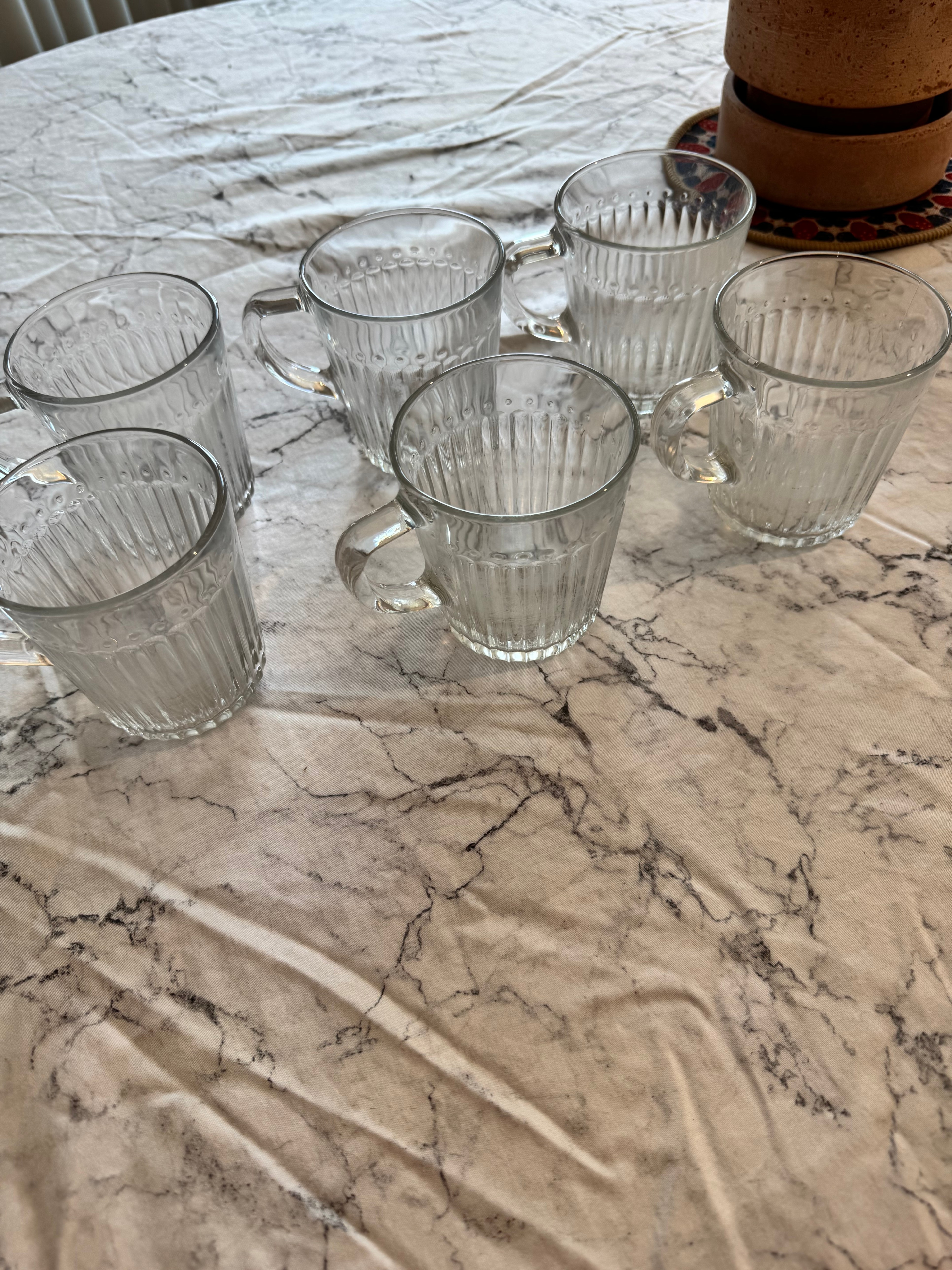 Set of 6 Clear Glass Mugs - photo 3