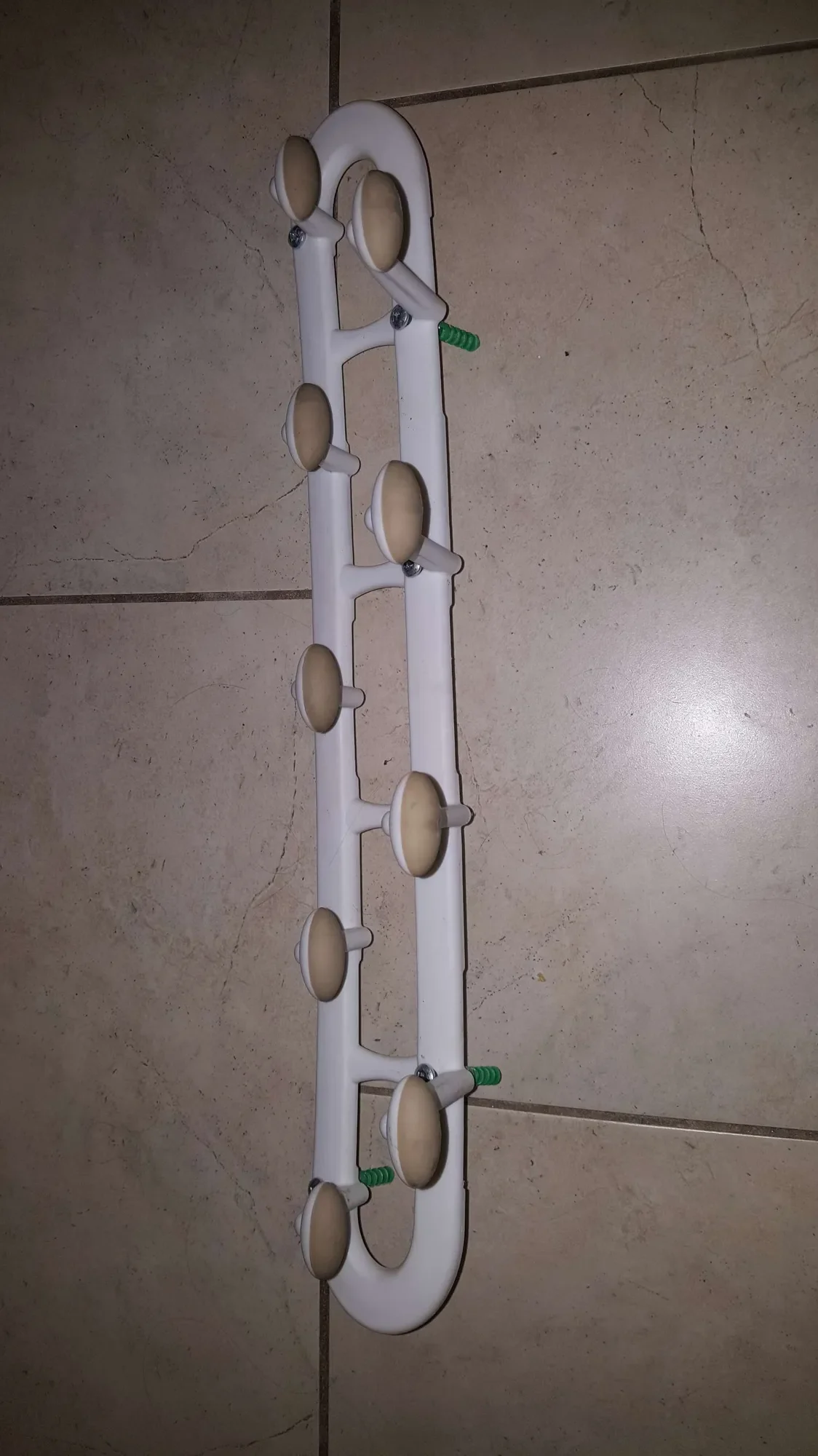 screw in coat rack with soft rubberised thick bulbs