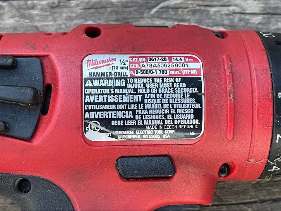 Milwaukee 14.4V Cordless Hammer Drill 0617-20 - photo 3