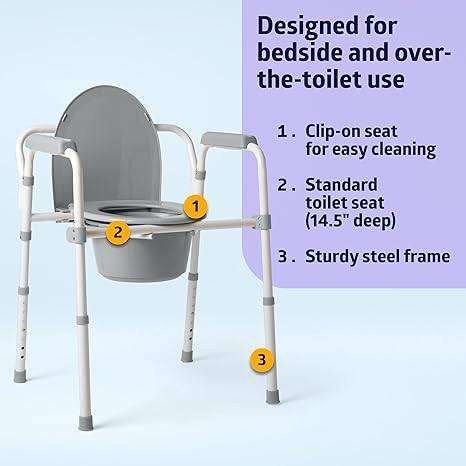 New in Box Commode Chair with Removable 7.5 qt. Bucket - photo 2