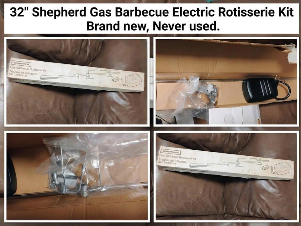 32" Shepherd Gas Barbecue Electric Rotisserie Kit