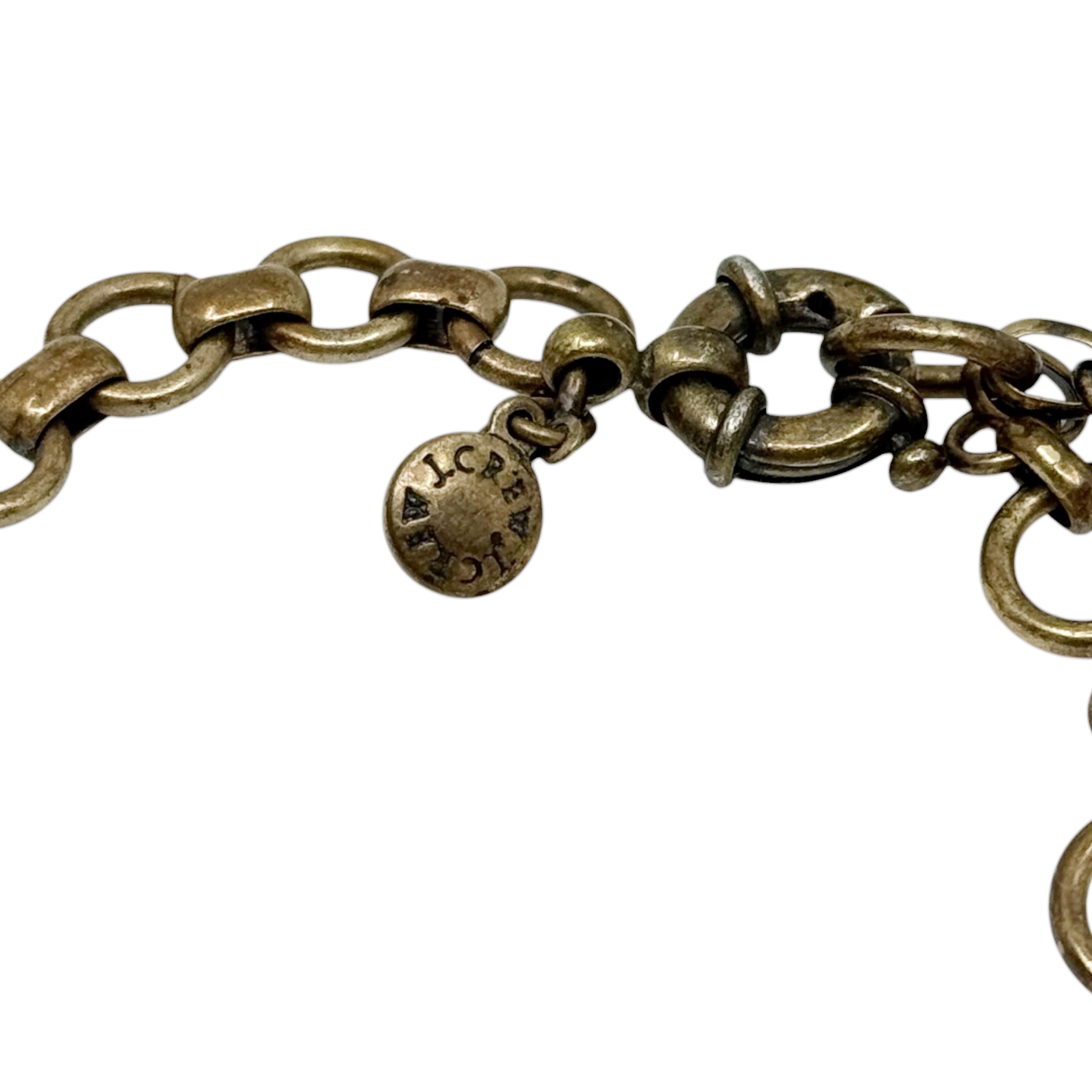 J. Crew Brass tone 16mm rivoli cut crystal necklace - photo 5