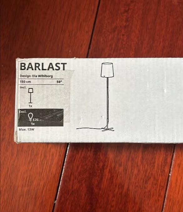 IKEA BARLAST Floor Lamp – Black/White - photo 4