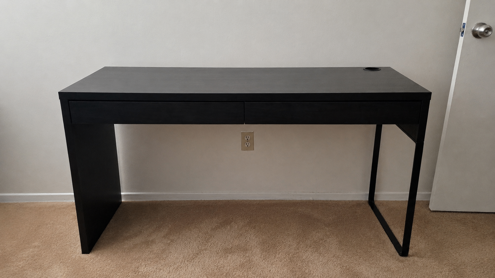 IKEA MICKE Desk w/ Cable Management (Black-Brown) – Moving Sale! - photo 2