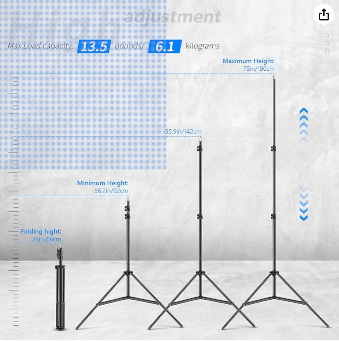 75”  Tripod for Photo and Video - photo 2