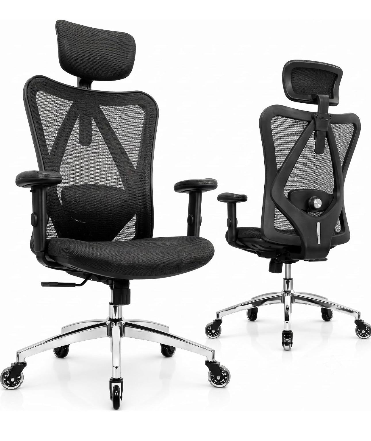 Ergonomic Office Chair Adjustable, Lumbar Support, Rollerblade W
