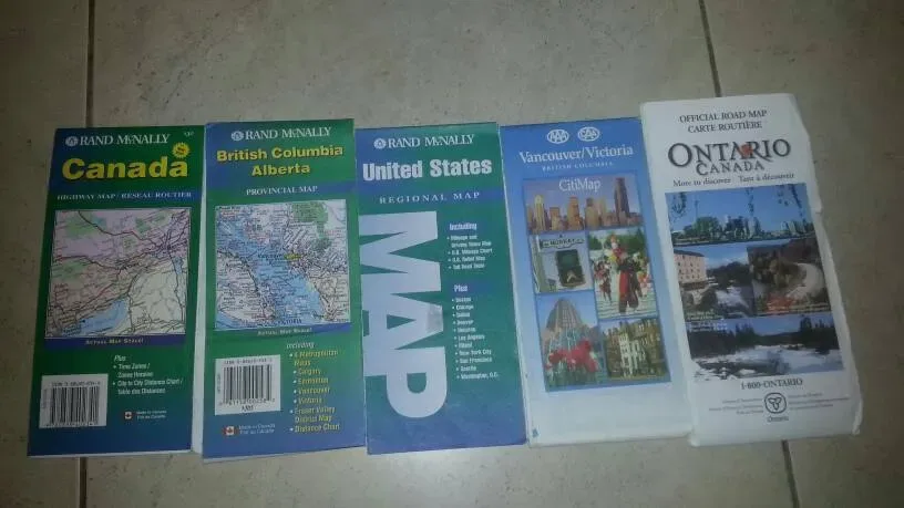 Road Trip Maps: Canada, United States, British Columbia & Al...