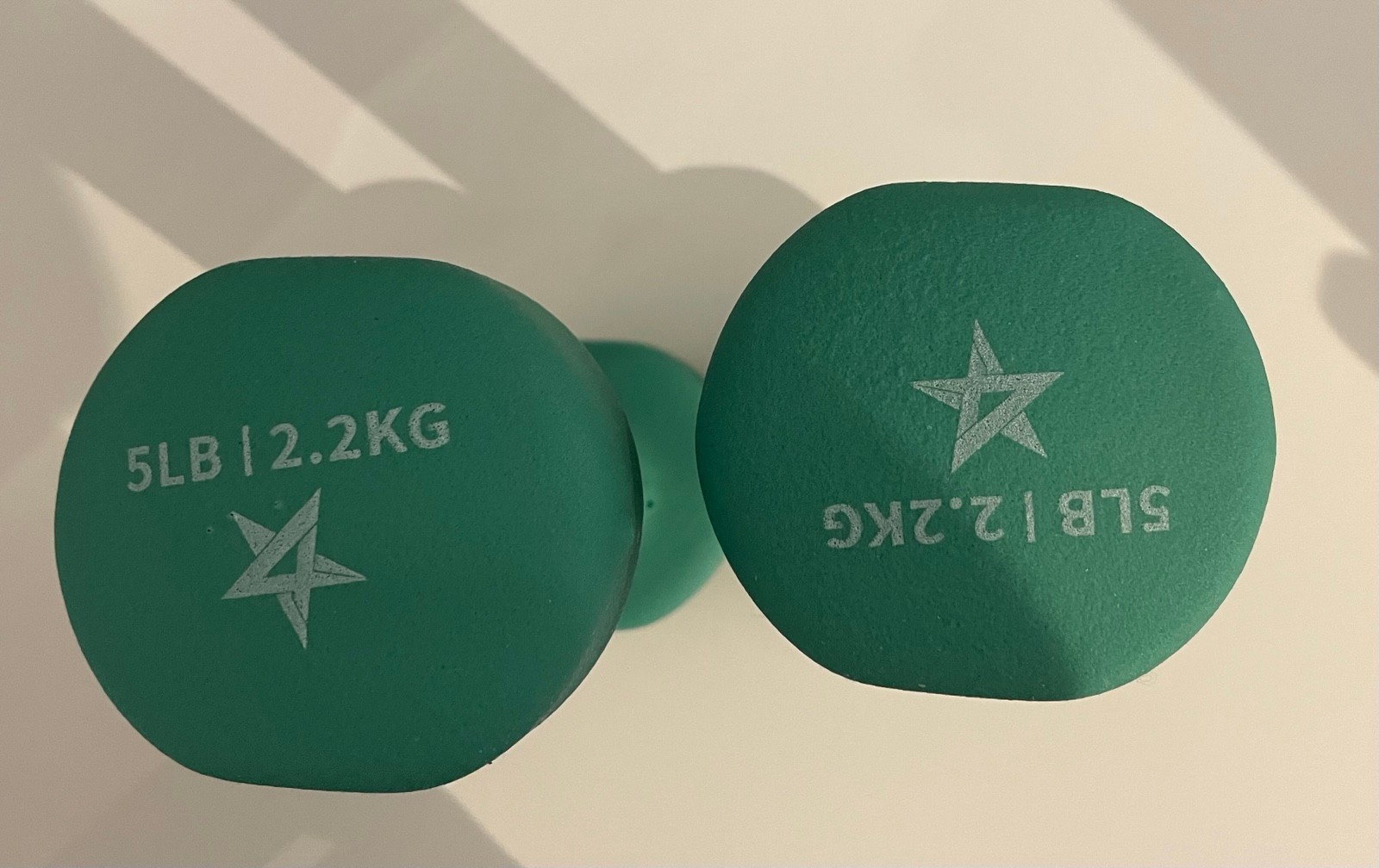 Green Dumbbells (Pair) - 5LB / 2.2KG