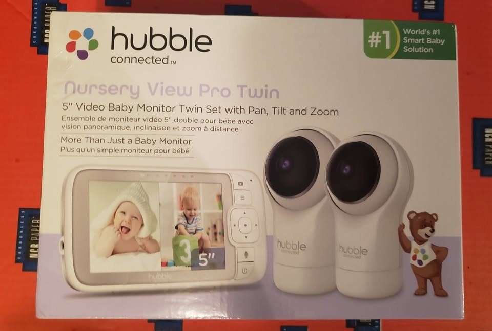 Hubble Connected Nursery View Pro Twin Baby Monitor. New in box.
