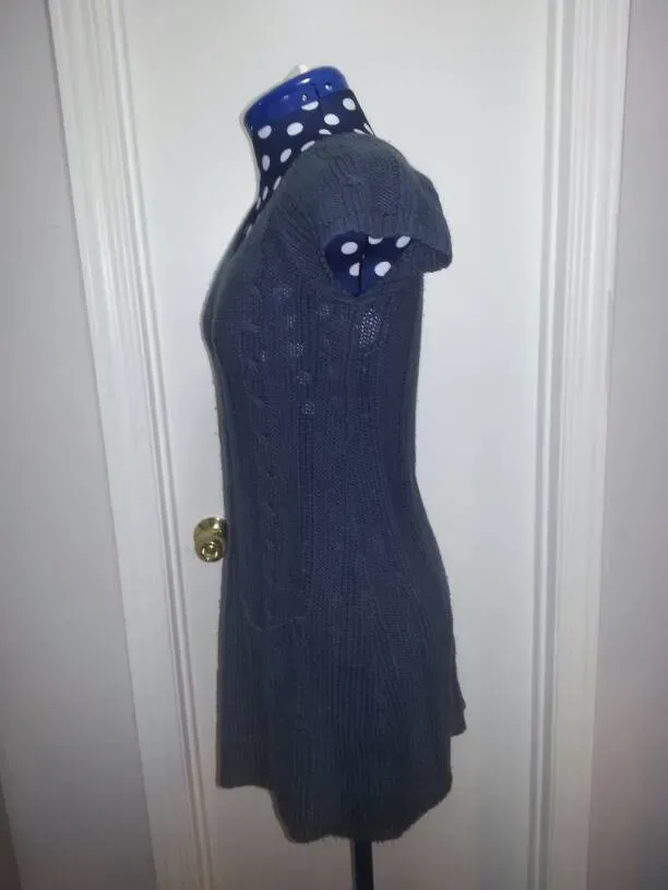 Seductions Grey Short Sleeved Sweater Dress With Pockets - photo 3