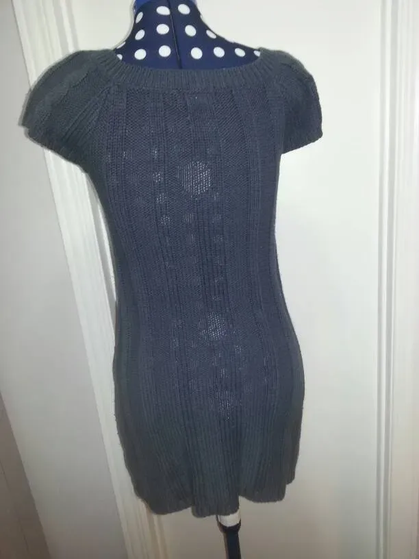 Seductions Grey Short Sleeved Sweater Dress With Pockets - photo 4