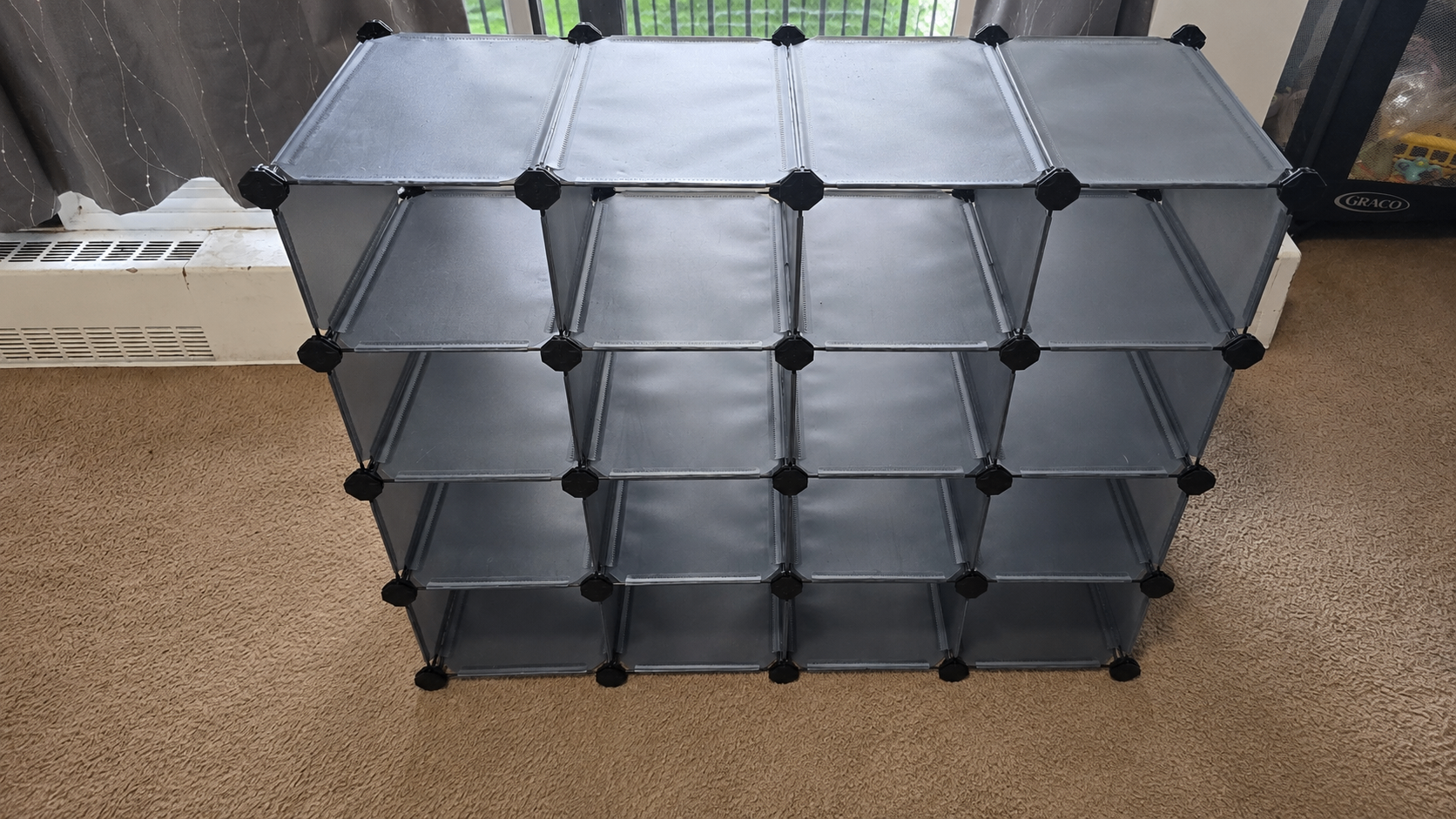 SONGMICS 16-Cube Modular Storage Organizer / Shoe Rack (Grey) - photo 2