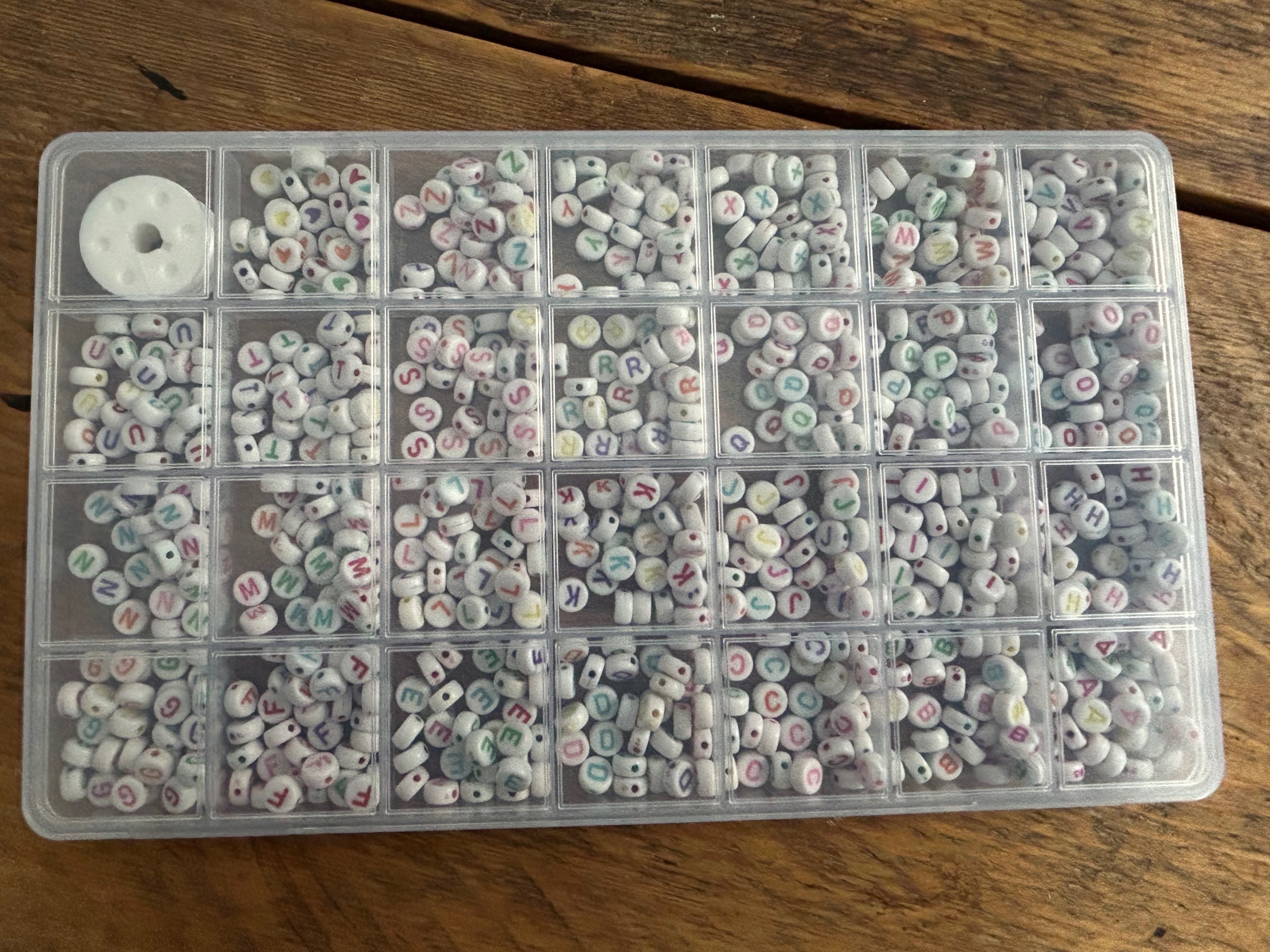 1400pcs 4X7mm Letter Beads for Friendship Bracelets
