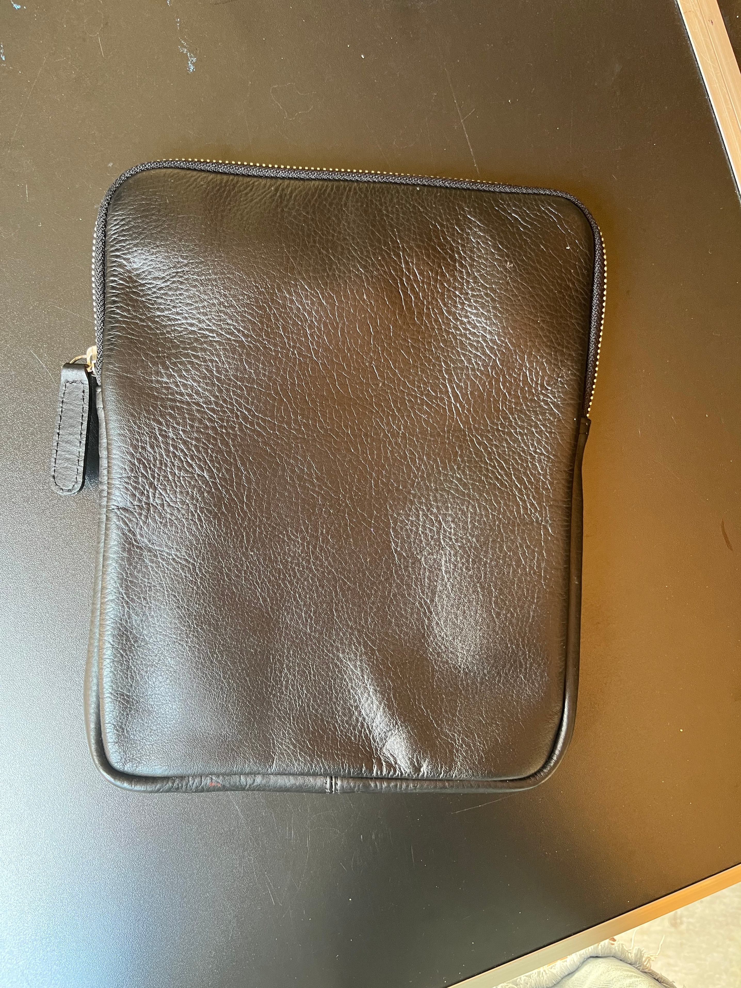 Black Faux Leather iPad Case with Zipper (10”x7.5”) - photo 2