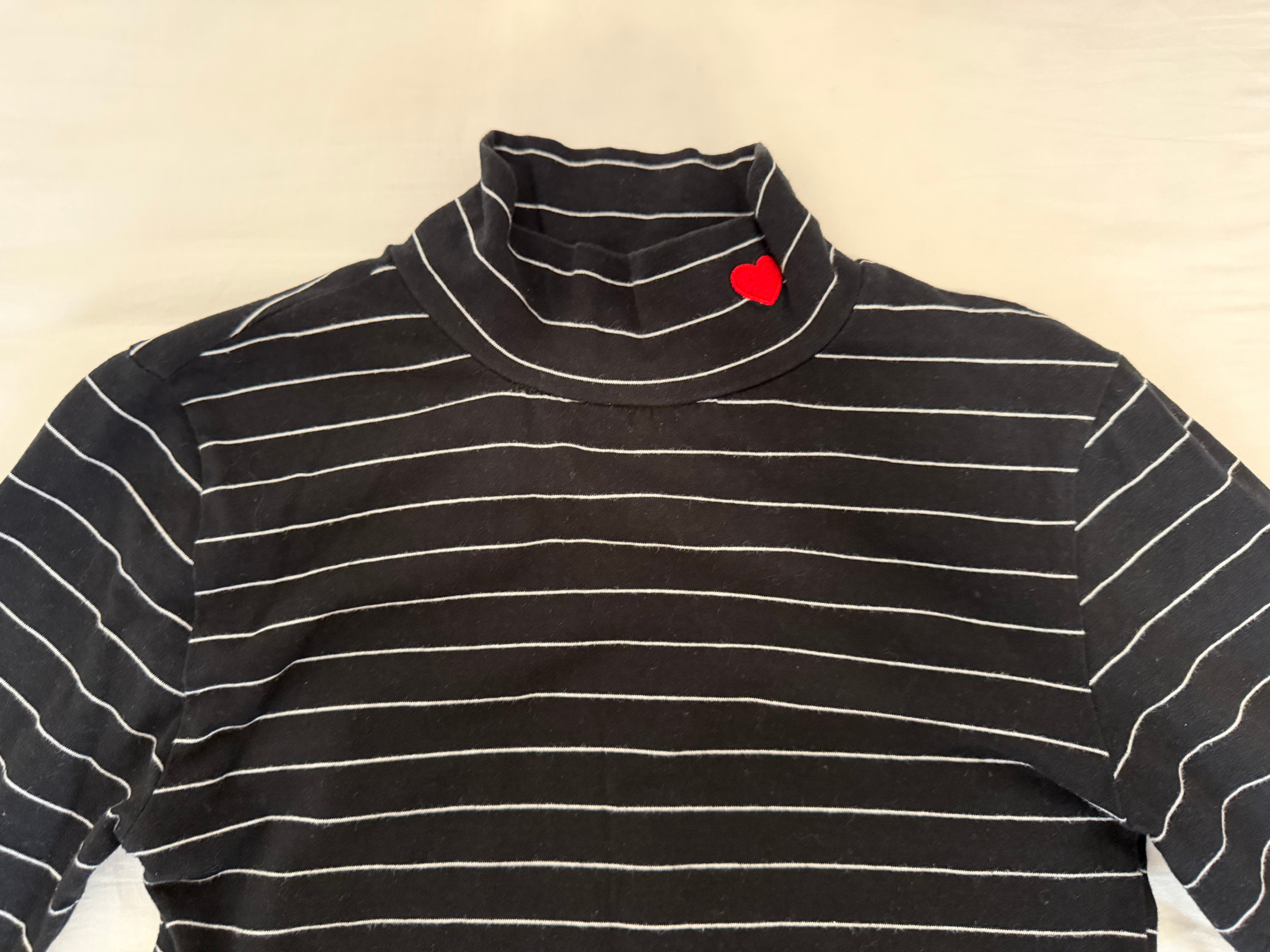 Women’s Black Striped Turtleneck Long Sleeve Top - photo 4