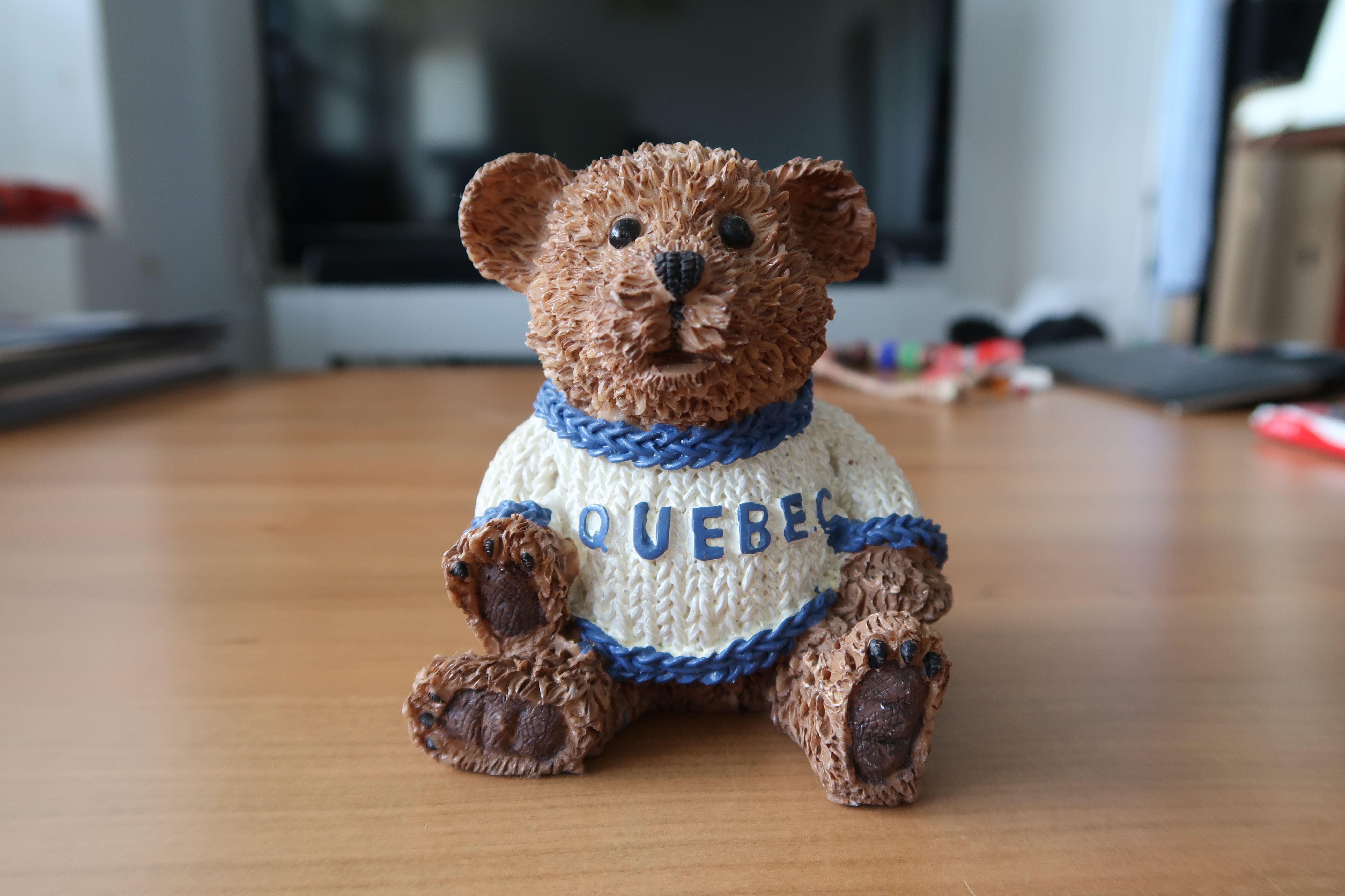 Vintage Quebec Teddy Bear Figurine
