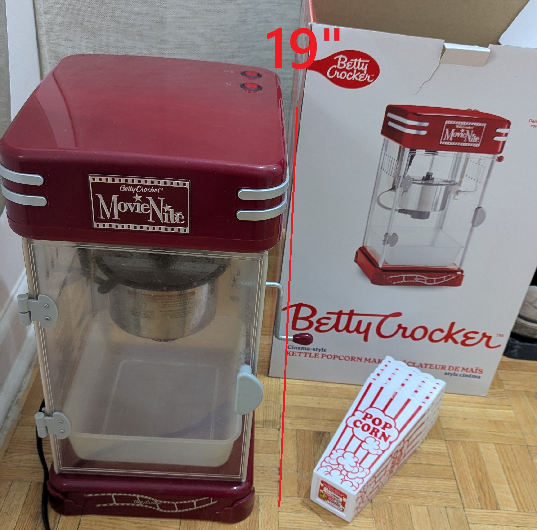 Used Betty Crocker Movie Nite Cinema-Style Kettle Popcorn Maker