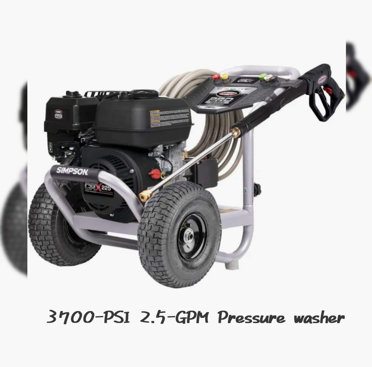 3700 PSI 2.5 GPM Pressure Washer