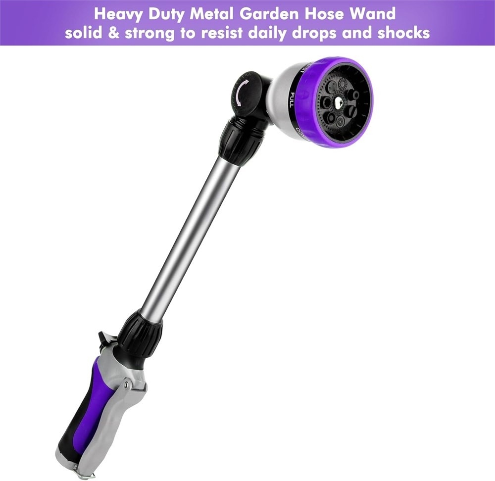 RESTMO 16" Heavy Duty Metal Garden Hose Wand – 7 Patterns - photo 2