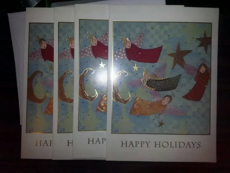 Brand New Happy Holidays Cards *4 w/ Envelopes -- RSVP brand ...