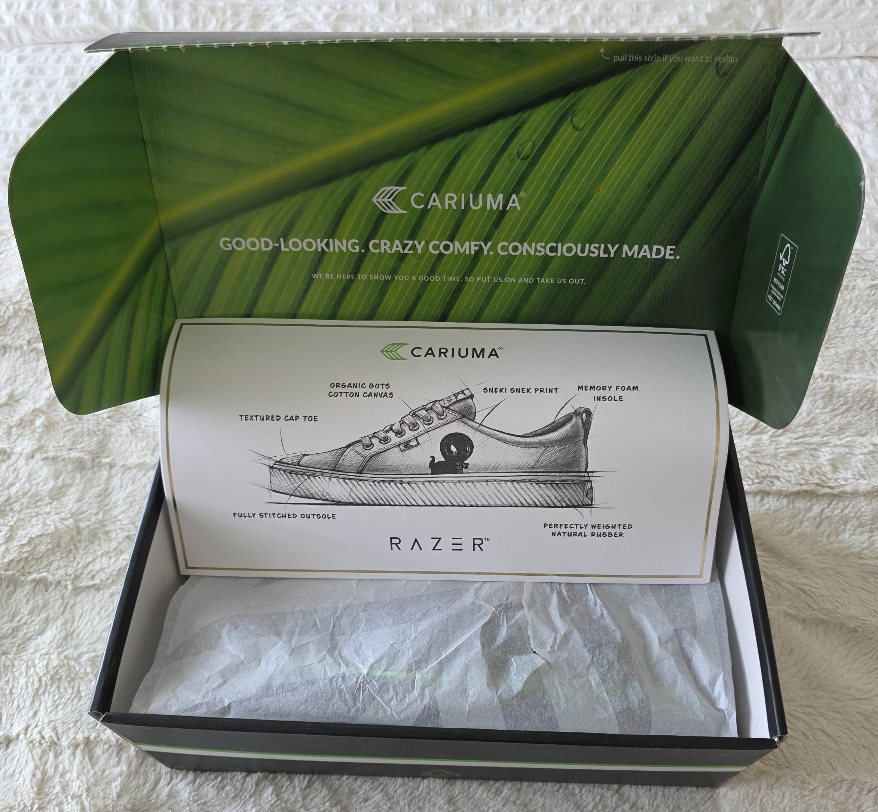 CARIUMA OCA Low "RAZER" Black Canvas Sneaker- "SNEKI SNEK" LOGO - photo 2