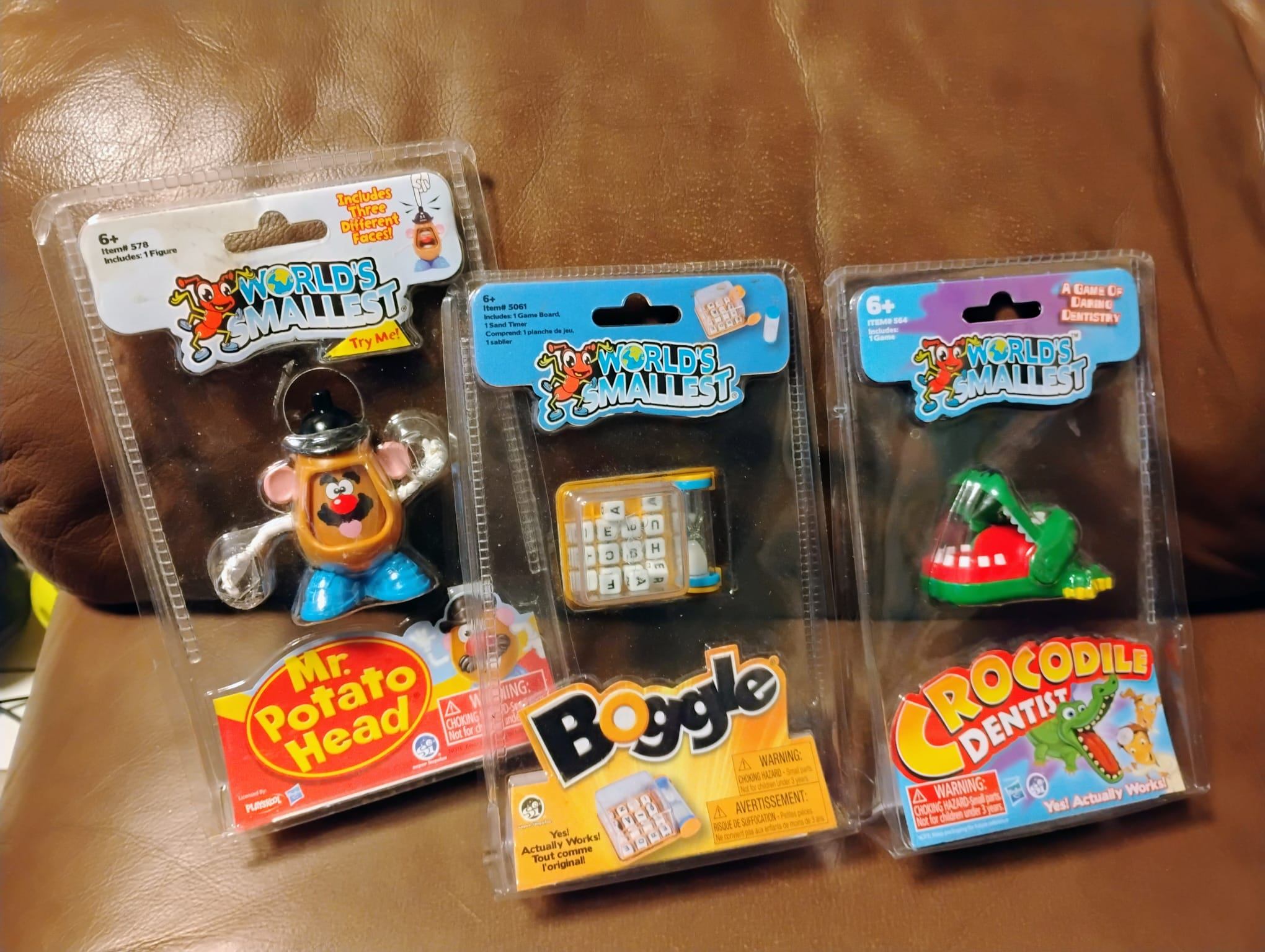 World's Smallest Mr. Potato Head, Boggle and Crocodile Dentist
