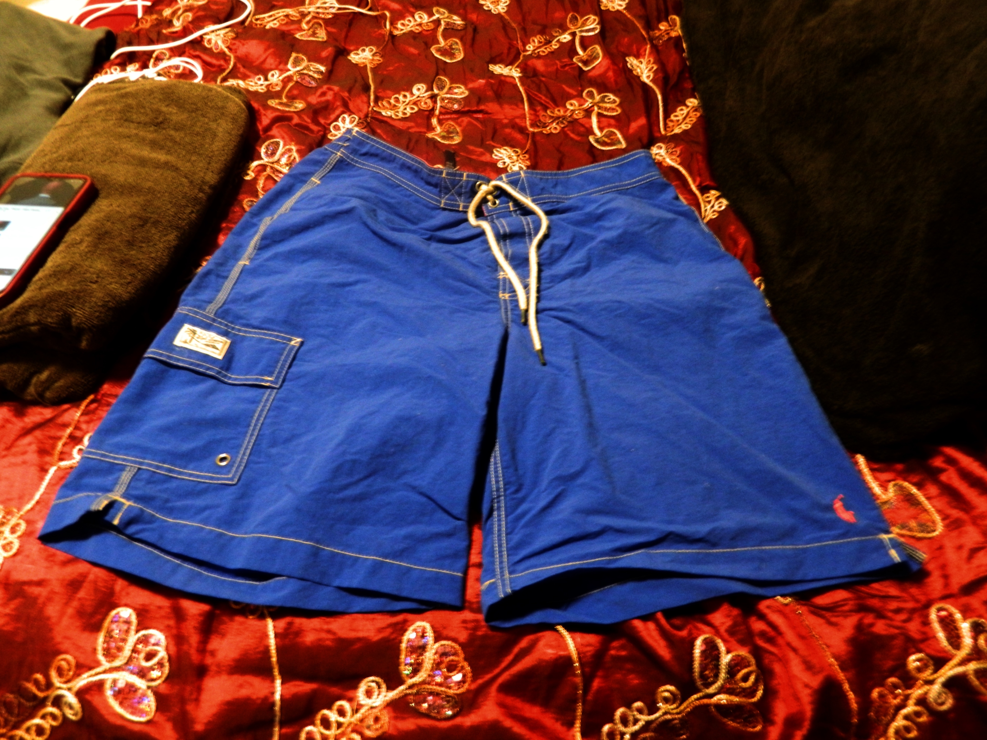 Polo Ralph Lauren swimwear trunks men’s size M blue  Orange