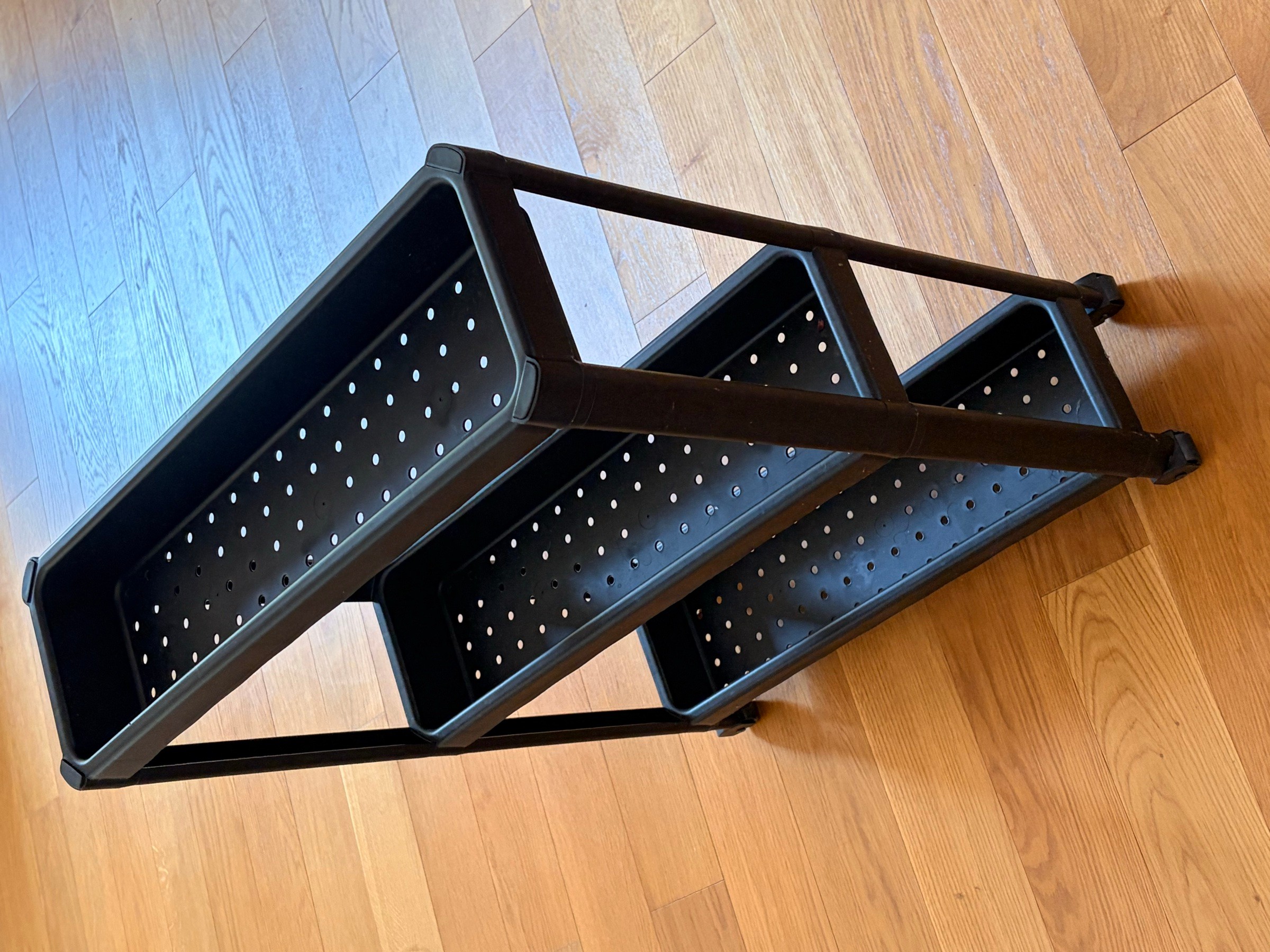Black 3-tier rolling storage cart - photo 2