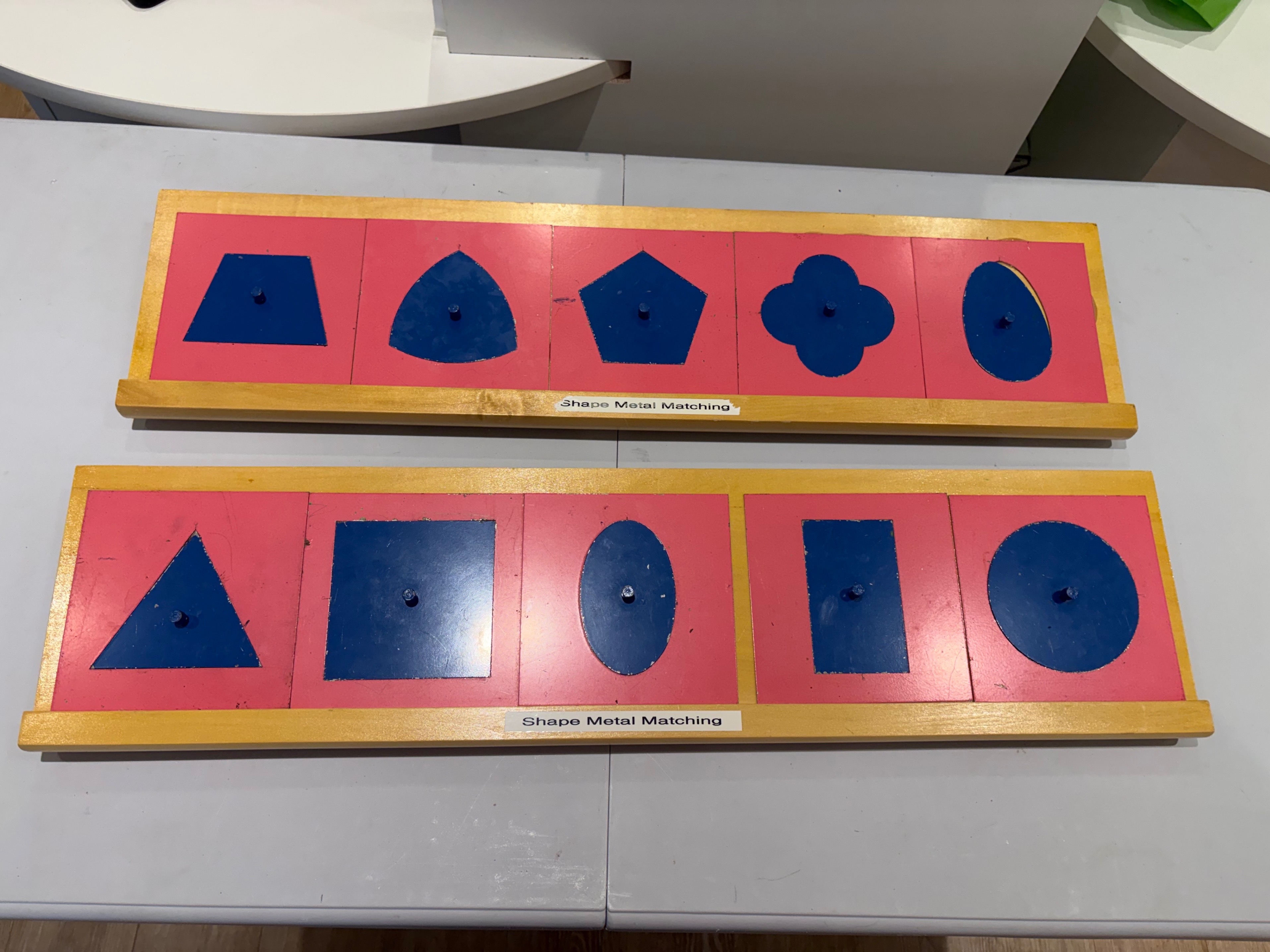 Montessori Wooden Shape Matching Boards – Set of 2