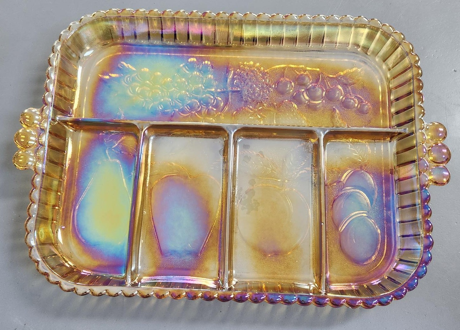 Fall Décor! Indiana Glass 5-Part VINTAGE Relish Tray