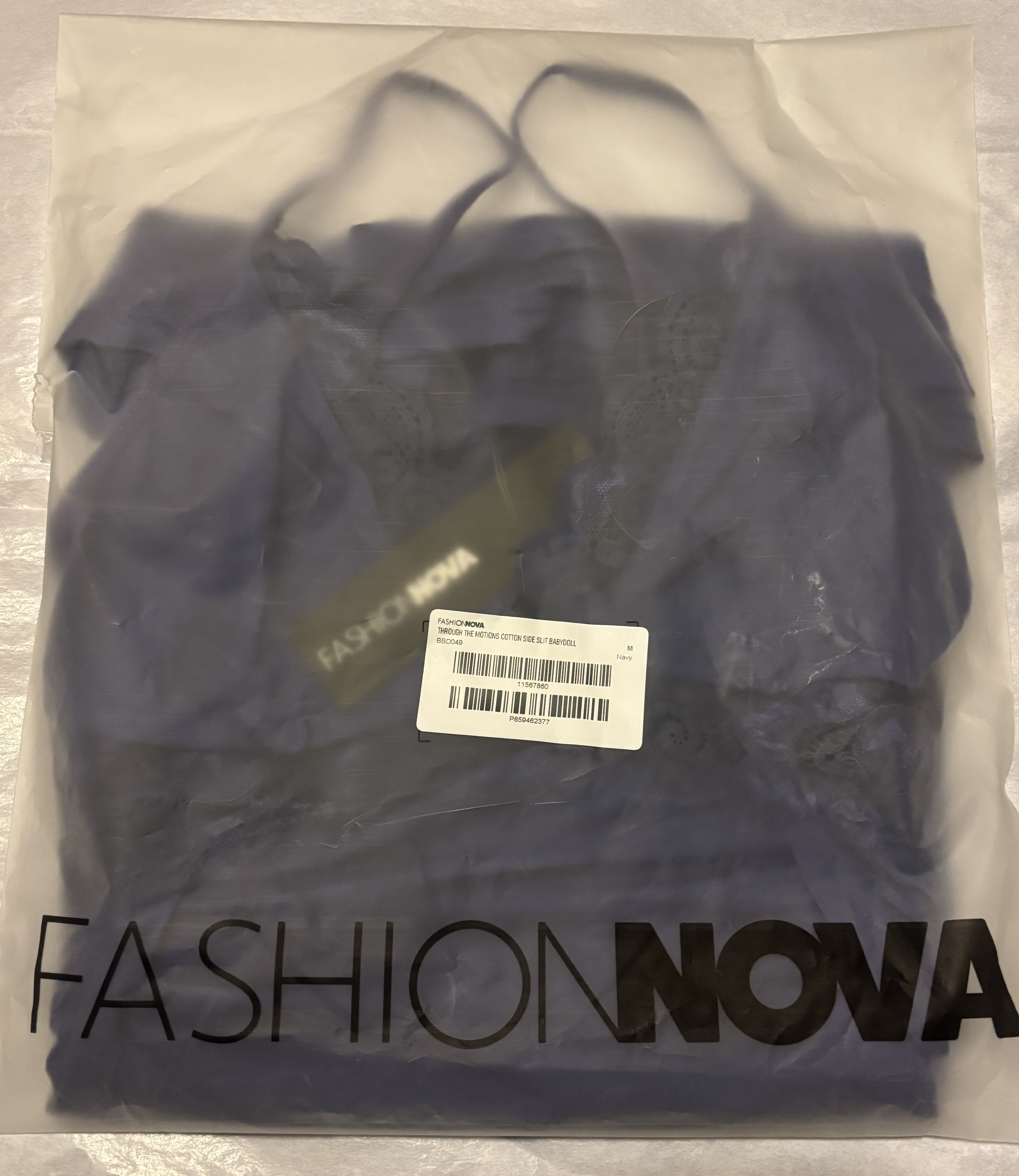 FashionNova-Through The Motions Cotton Side Slit Babydoll - photo 4