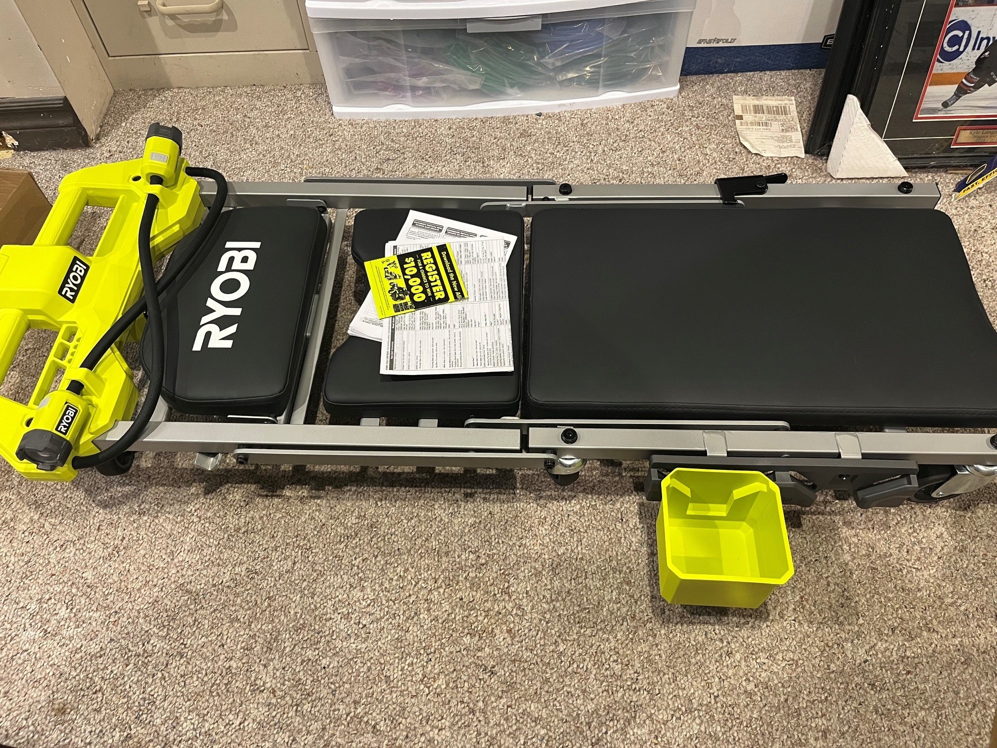 RYOBI Dual Function 400lb Cap. 800 Lumen Lighted Creeper NEW - photo 3
