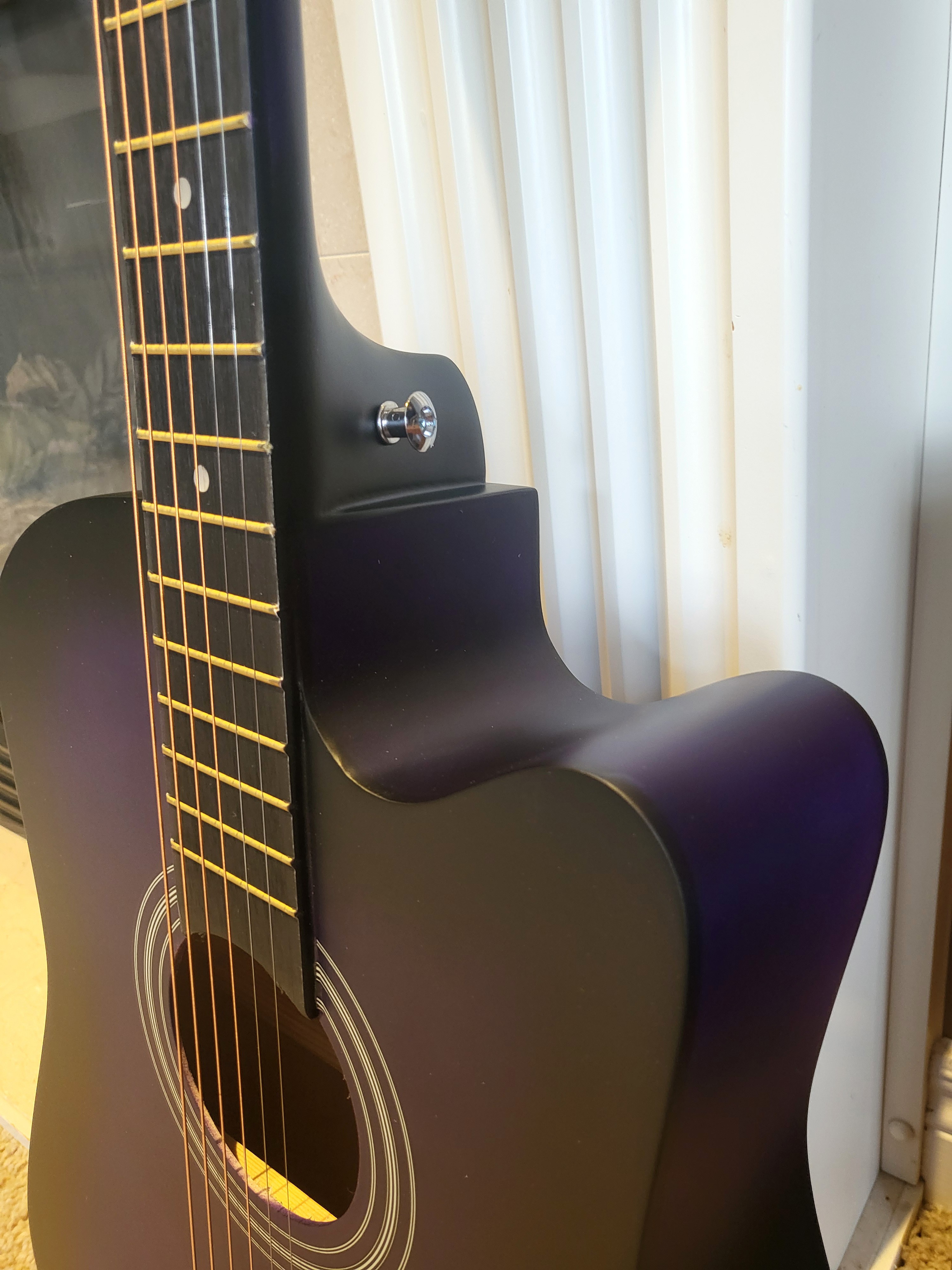 Brand New 38" Purple Acoustic Guitar Perfect for Beginners - photo 5