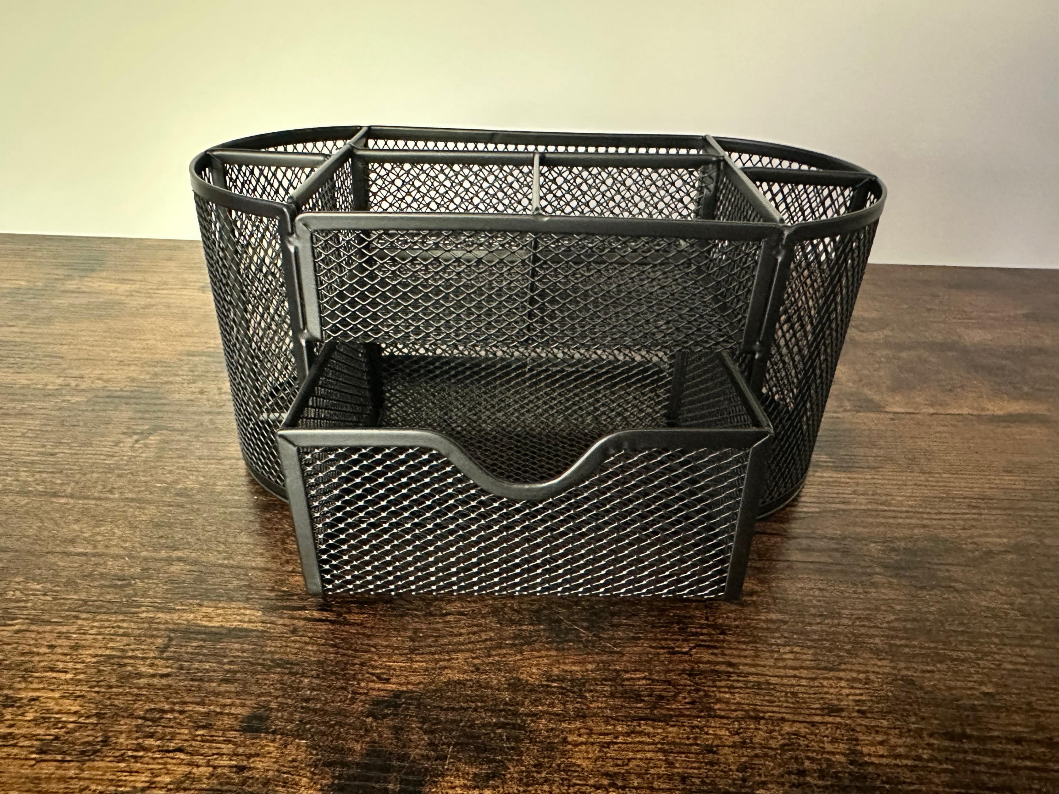 Black Mesh Desk Organizer with Drawer - photo 2