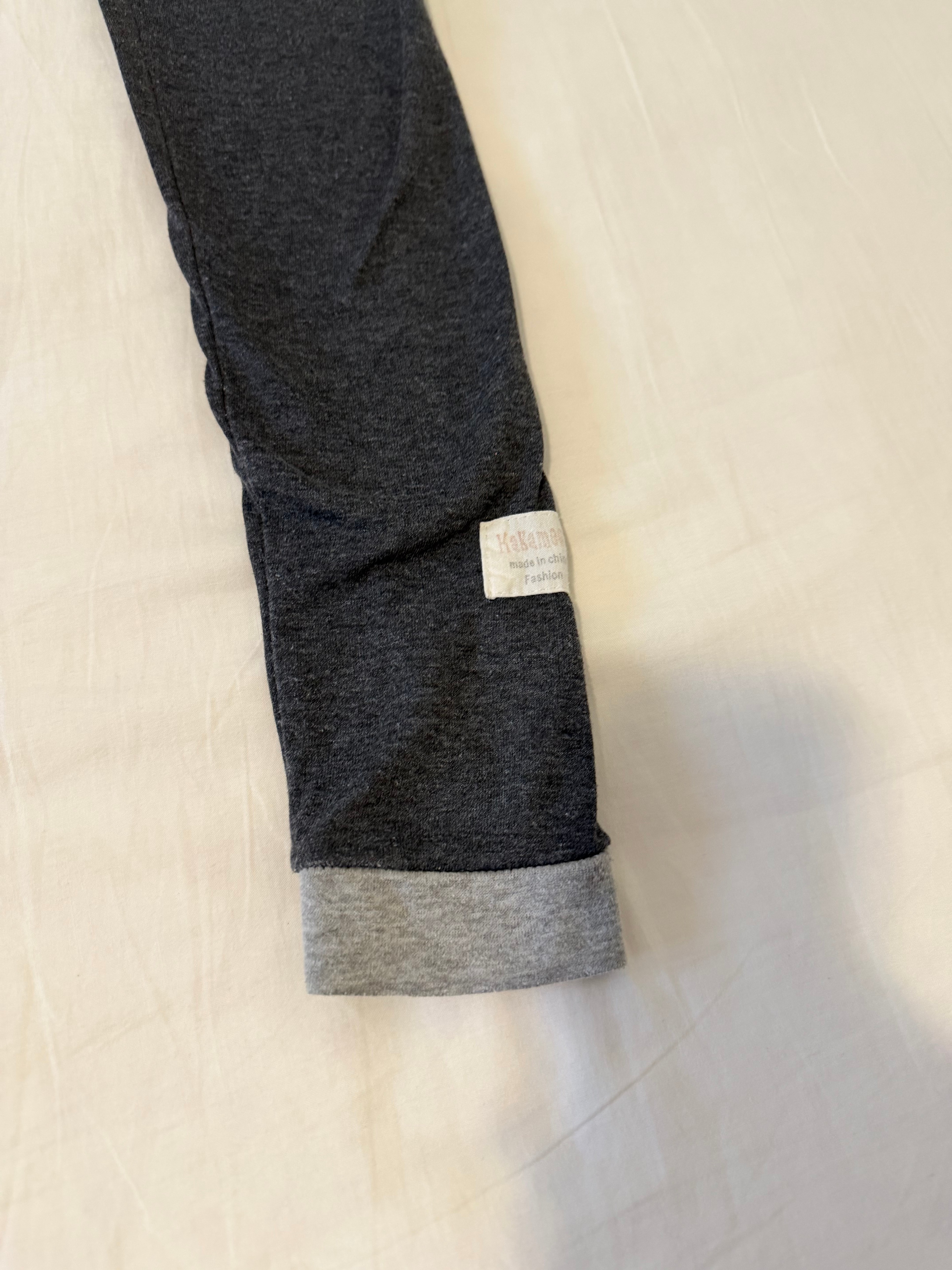 Women’s Charcoal Grey Contrast Waist Leggings