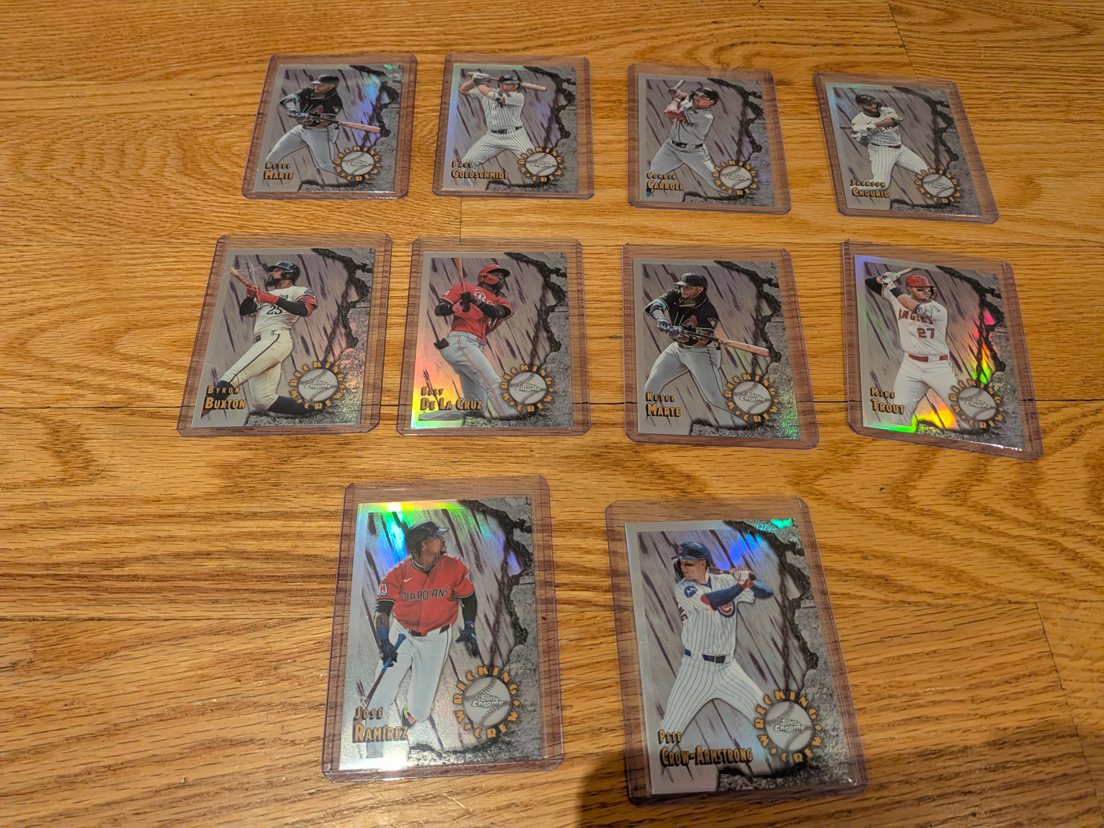 Lot of 10 Topps Chrome Wrecking Crew Cards