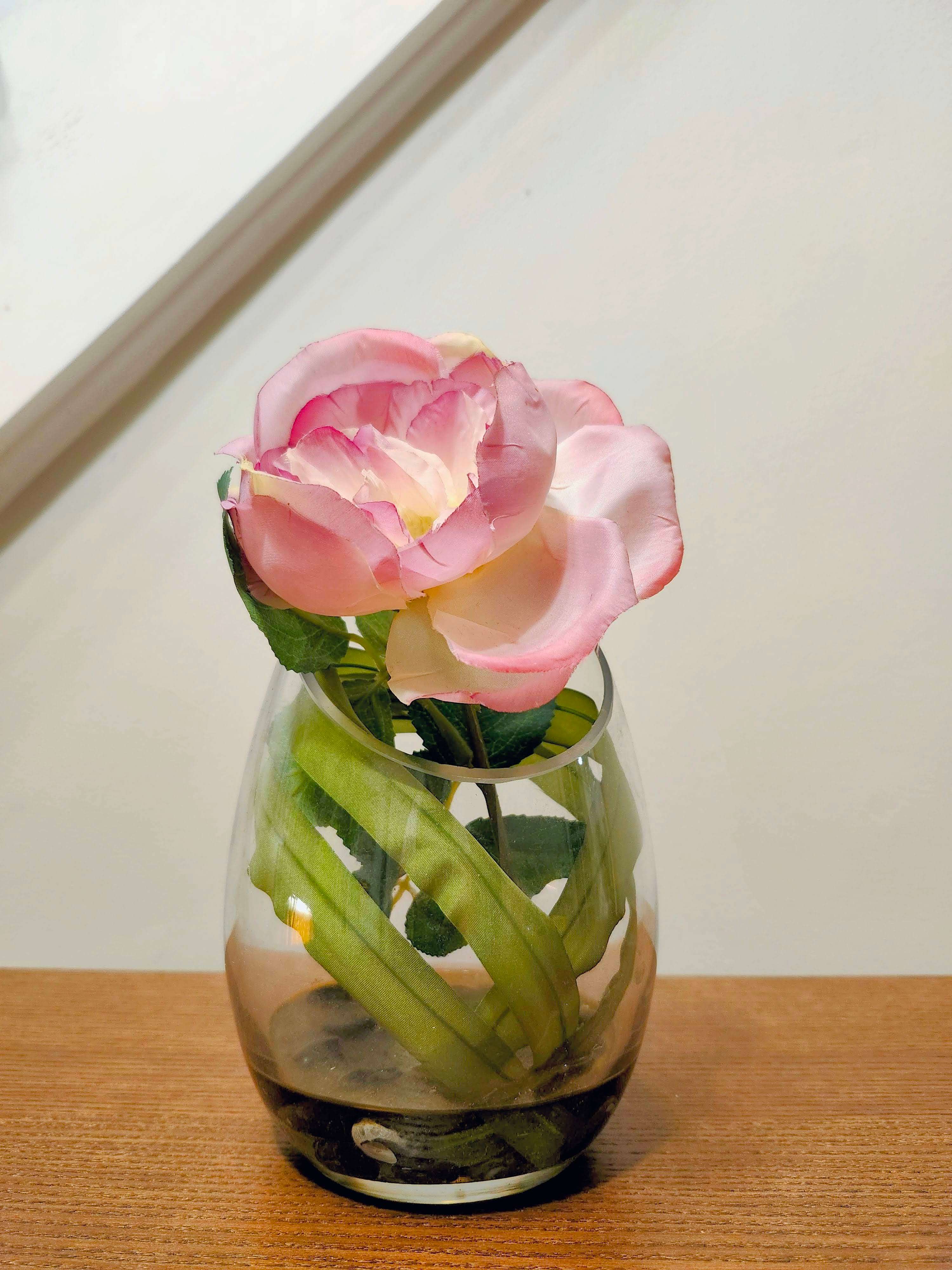🌸 Bombay Decorative Pink Flower in Glass Vase - photo 2