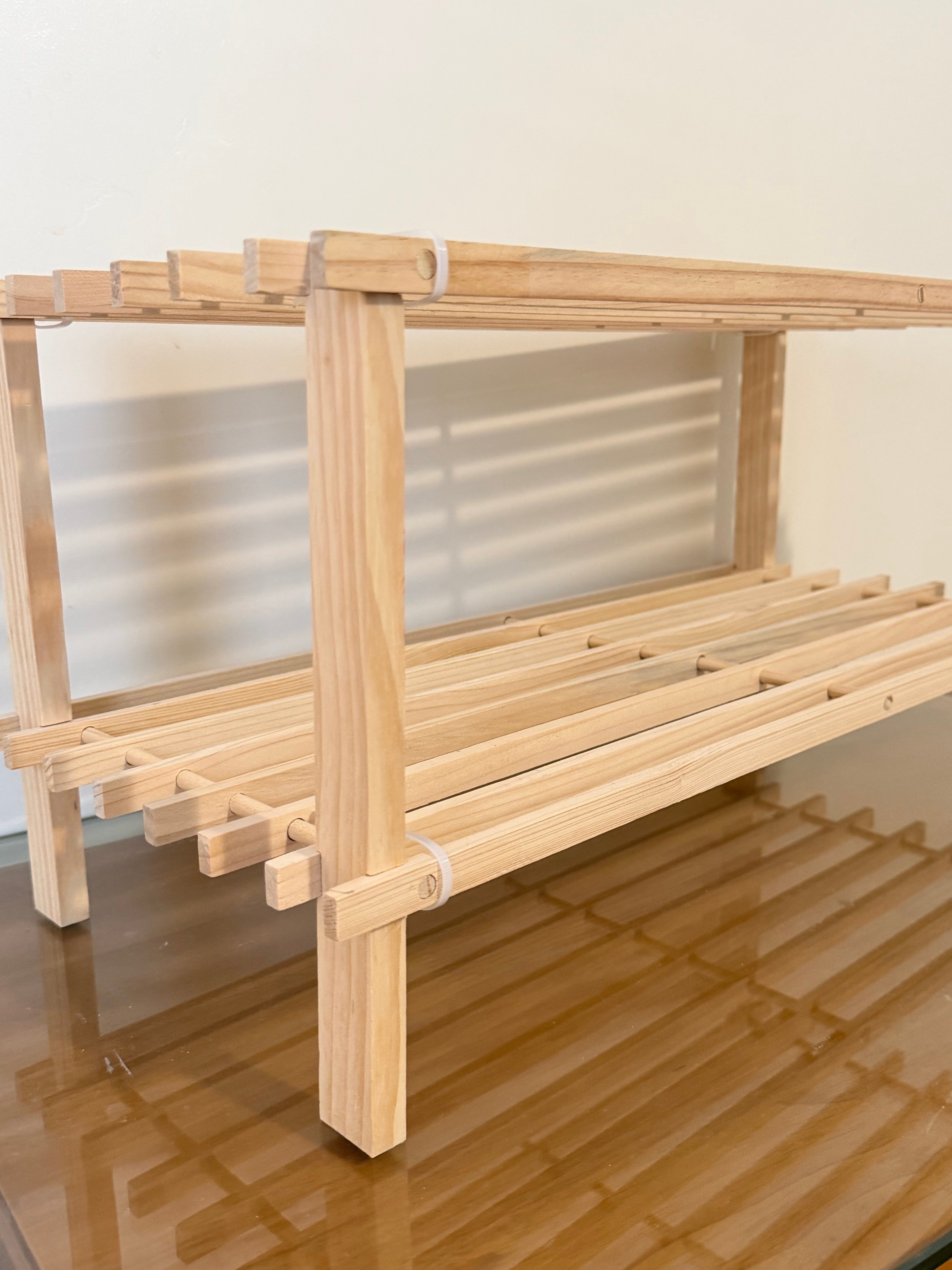 2-Tier Wooden Shoe Rack - photo 3