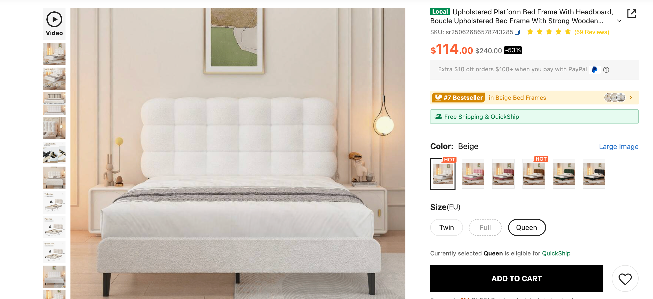 Bed Frame and Mattress togerher - photo 4