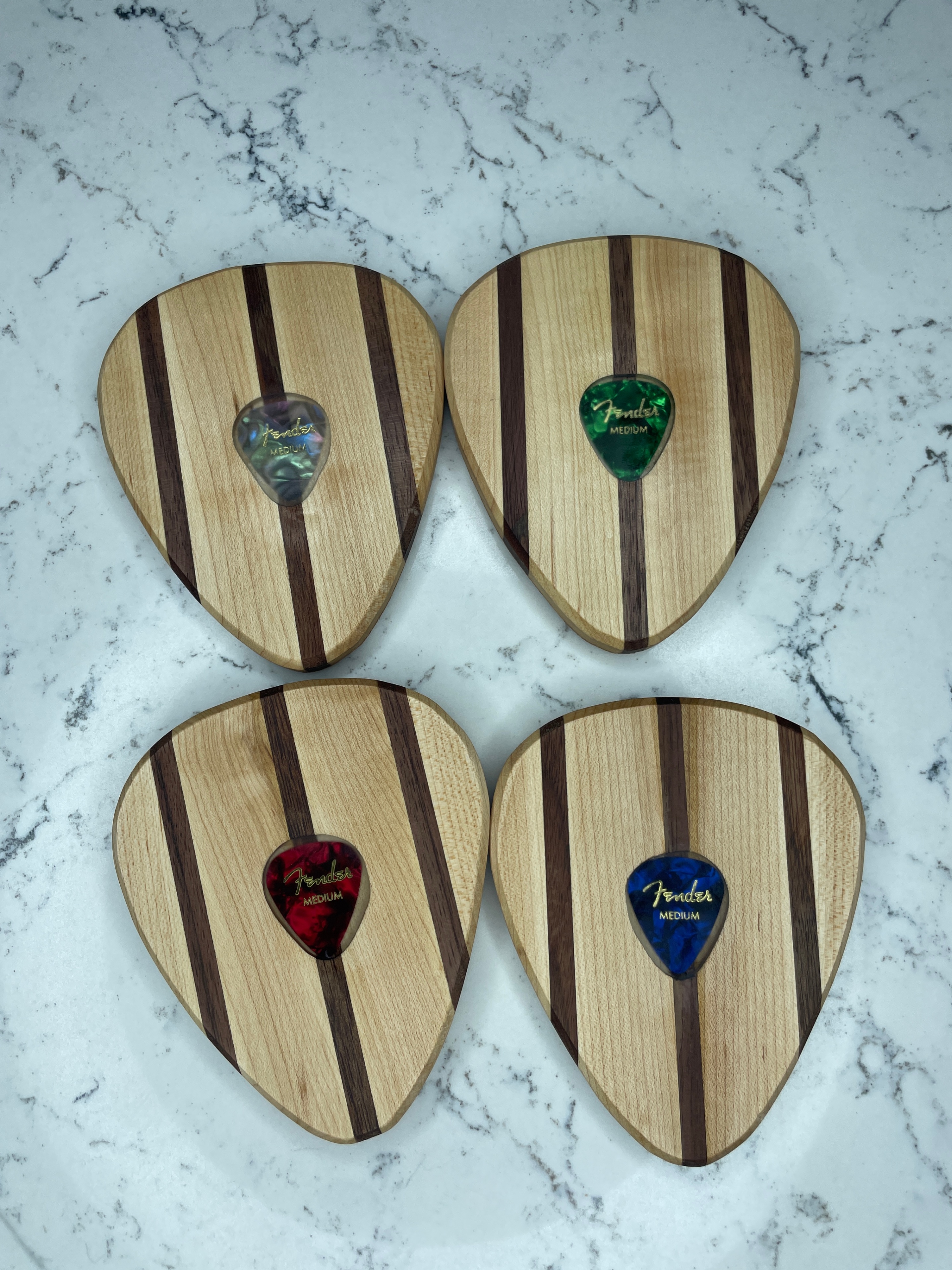 “Pick-in-Pick” Guitar Pick Wooden Coasters - photo 4