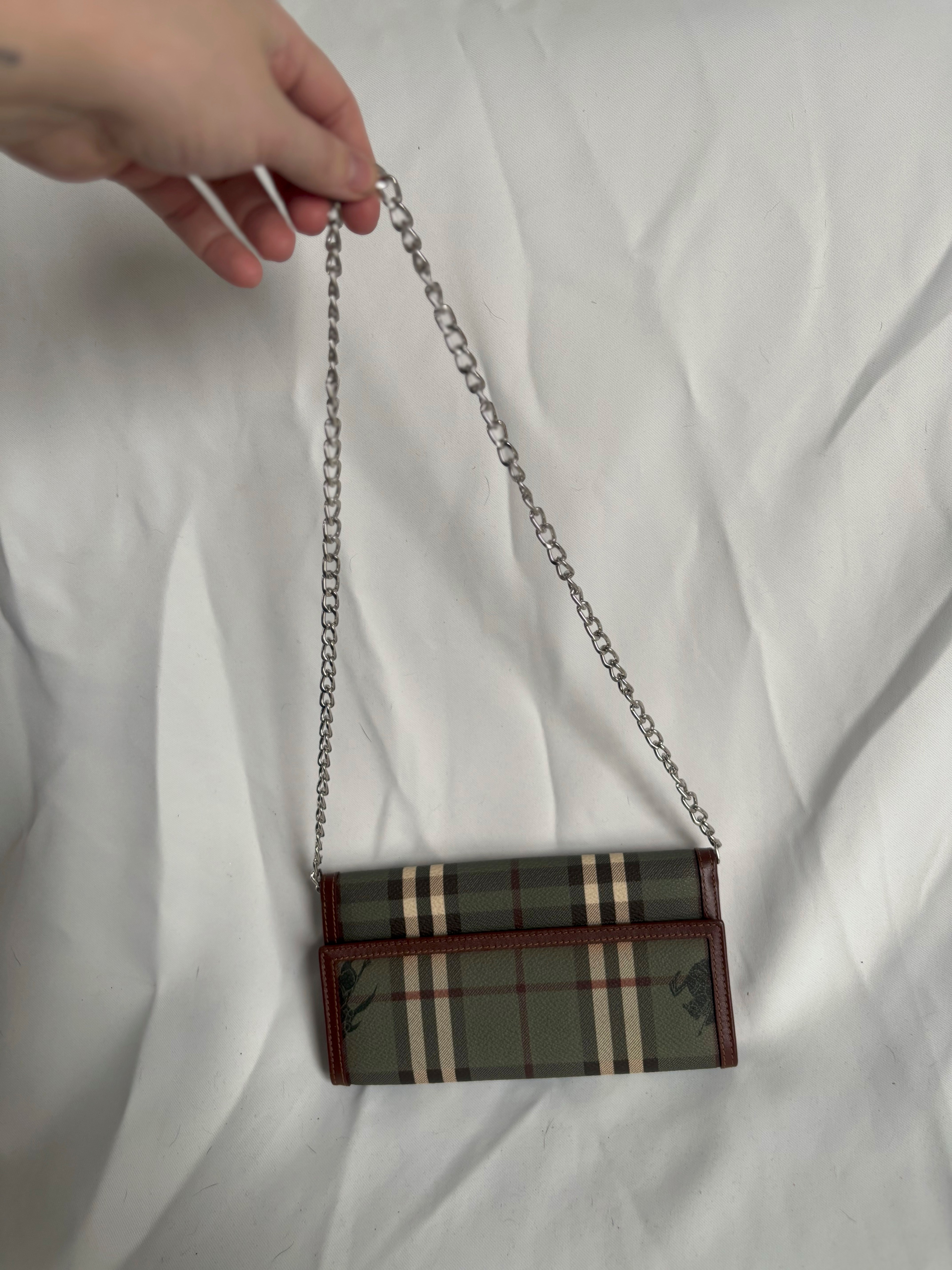 authentic Burberry Green Nova Check Organizer ** RARE - photo 4