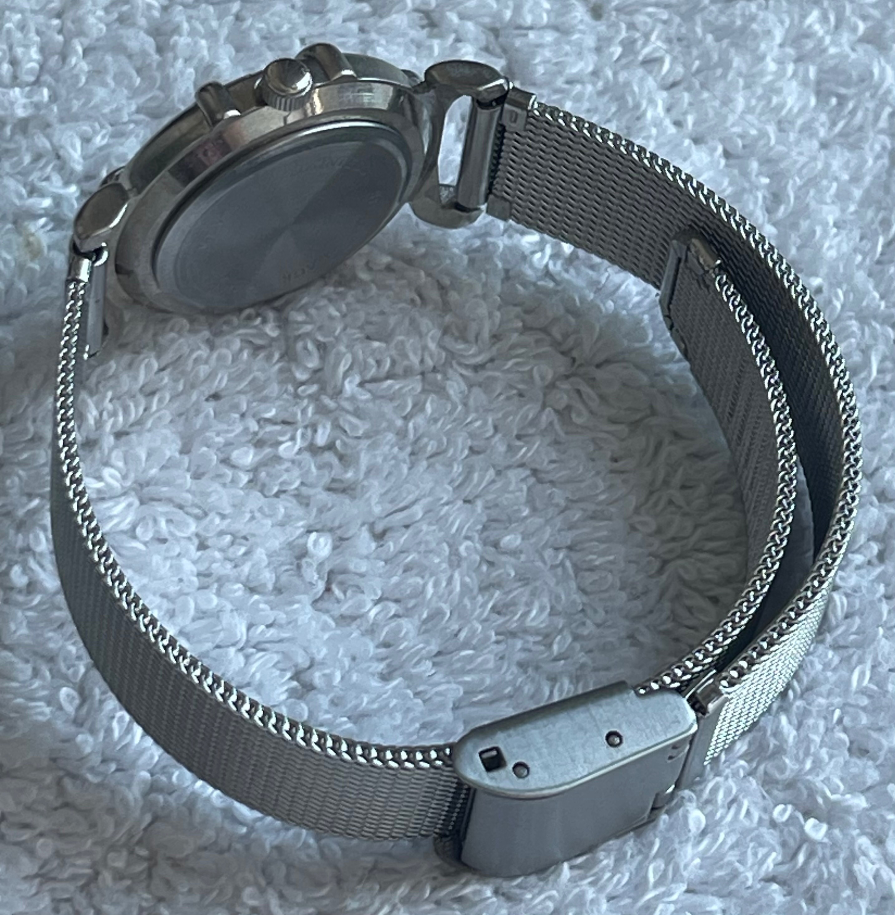Vintage Miyoko Silver Mesh Roman Numeral Watch (Needs Battery) - photo 5