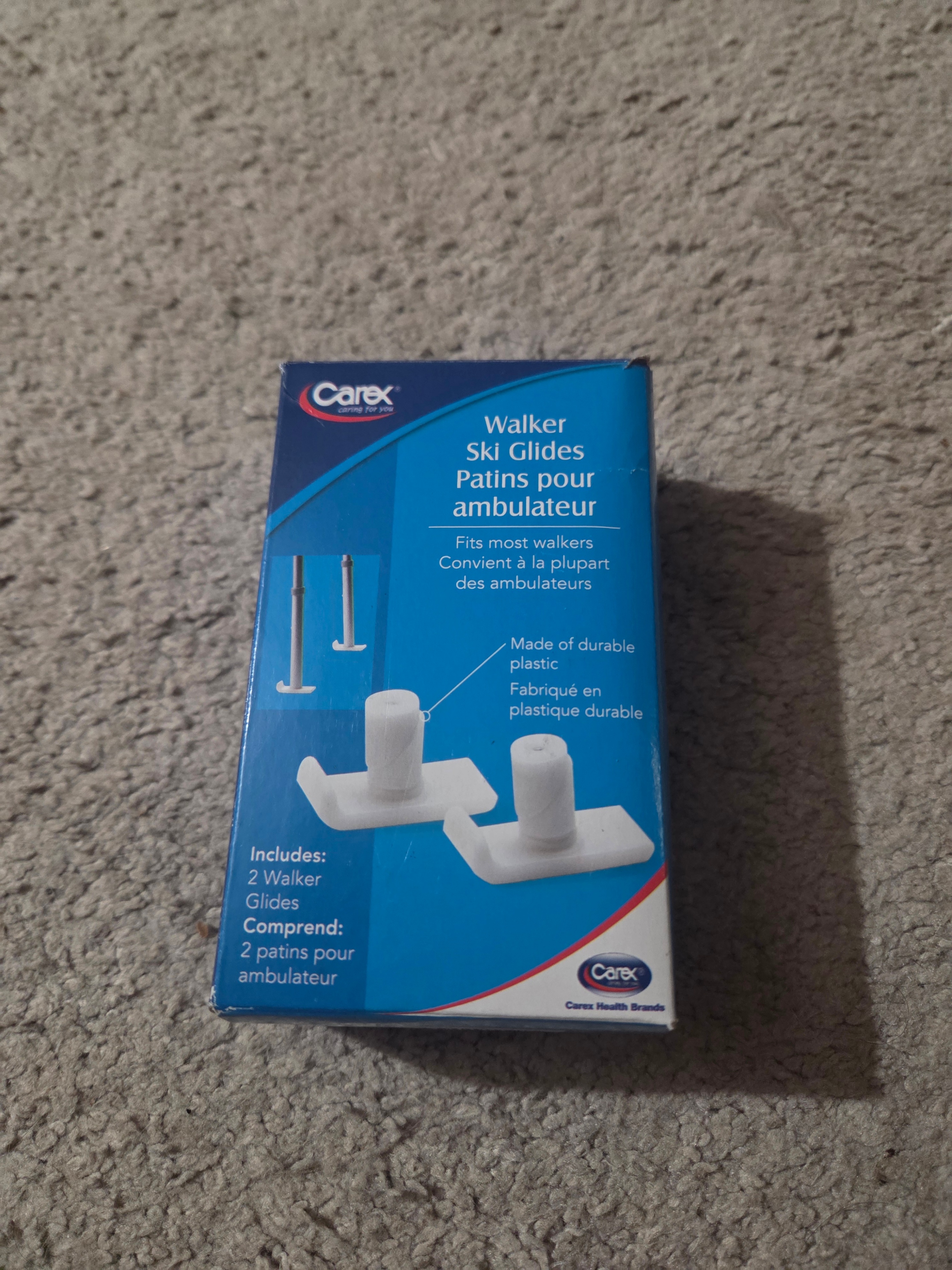 Single Carex Walker Ski Glide Replacement, For Most Walkers