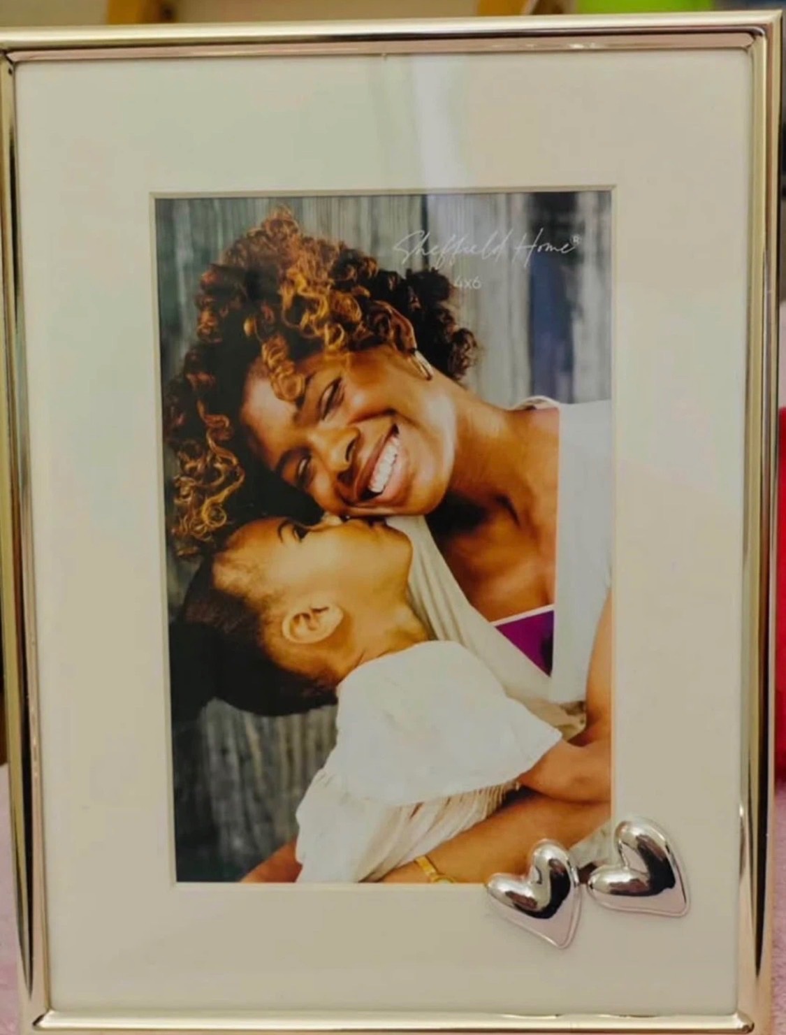 Sheffield Home Gold Photo Frame with Hearts