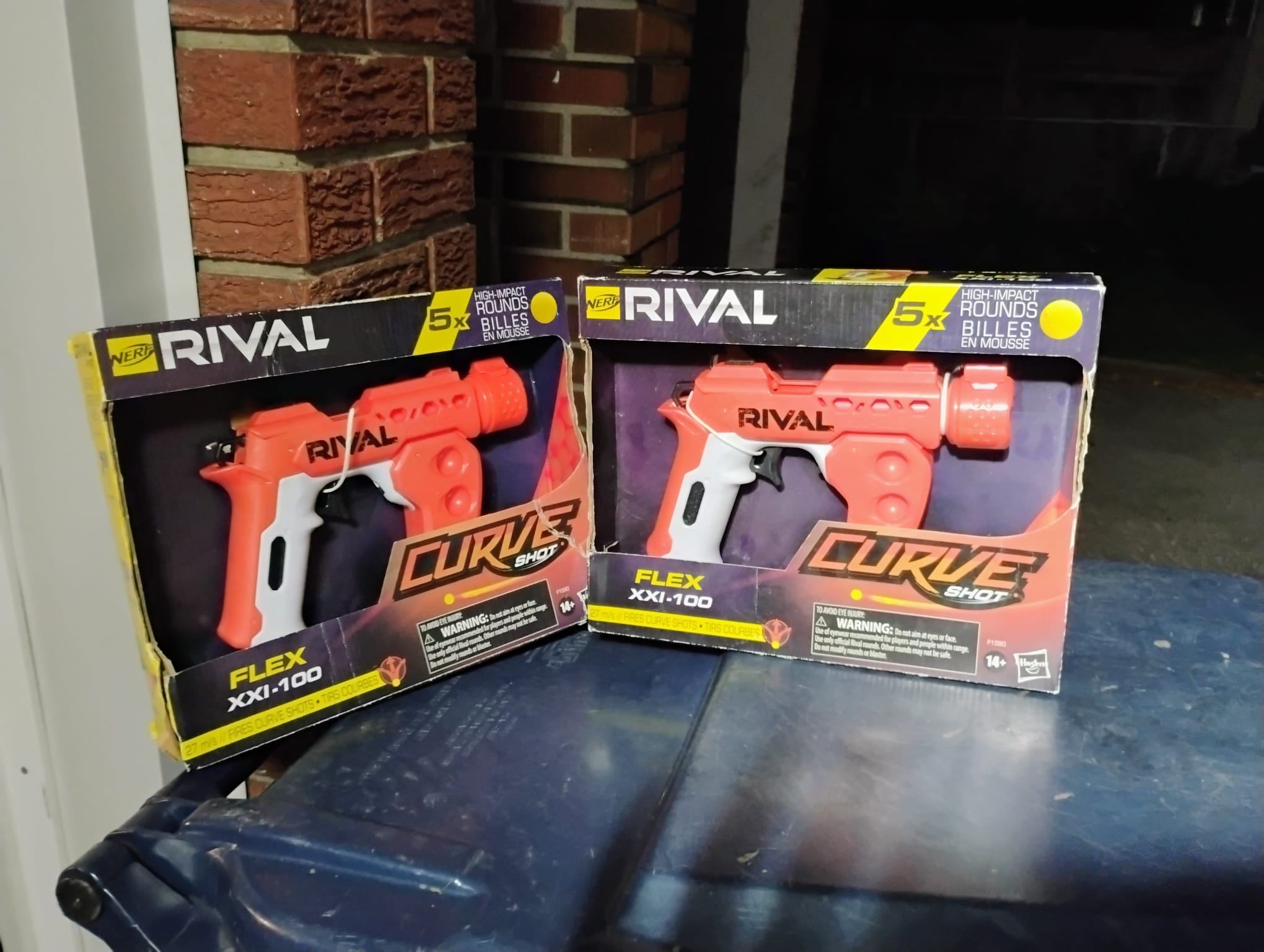 LOT of 2 Nerf Rival Curve Shot