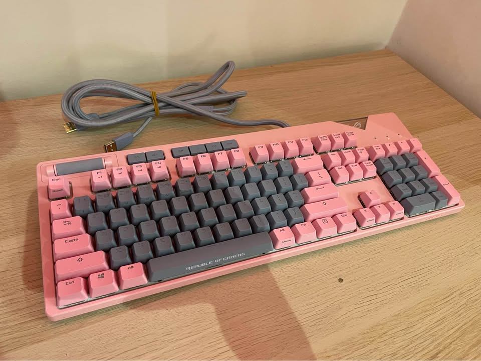 ASUS ROG Strix Pink Gaming Mechanical Keyboard